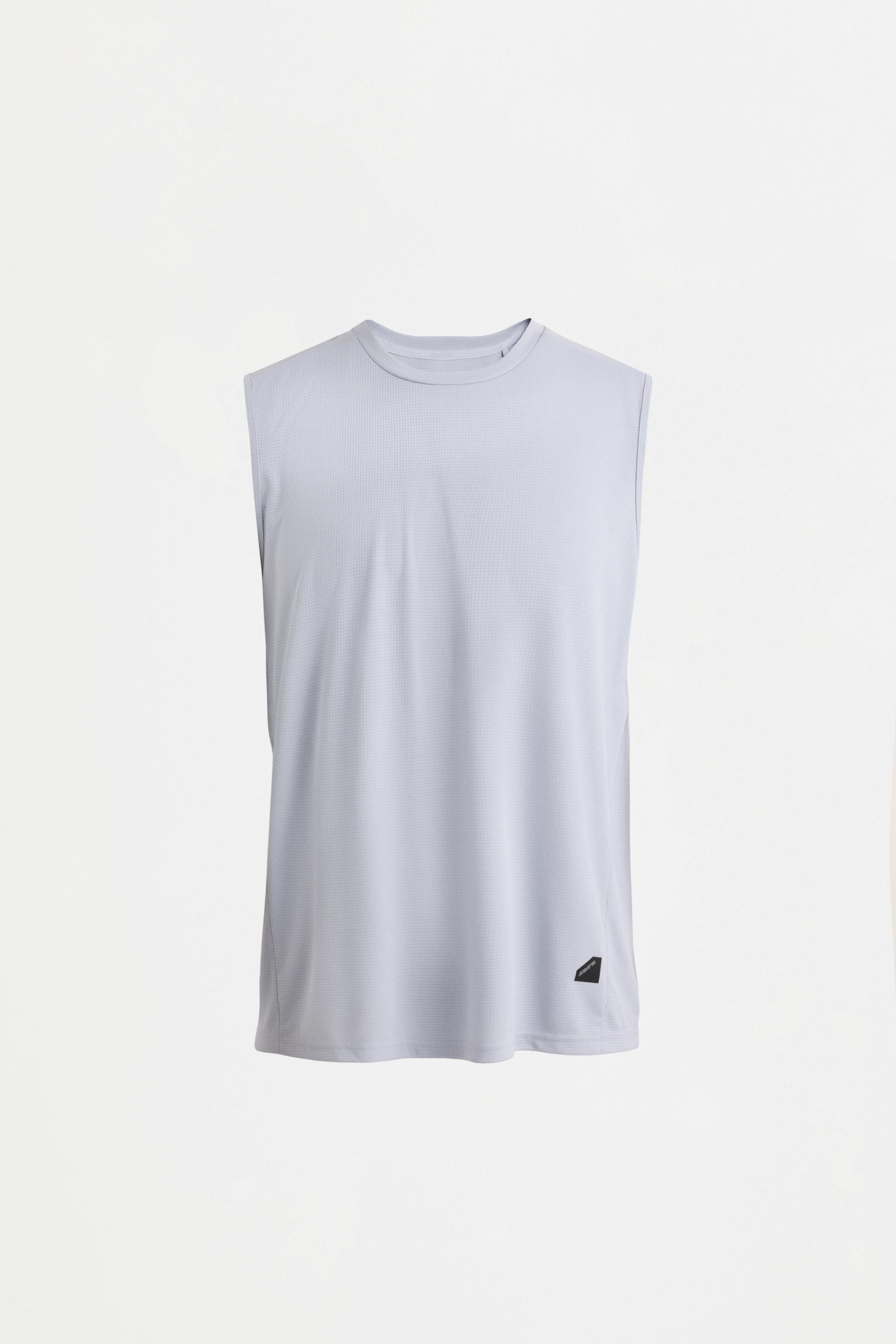 Sleeveless sports T-shirt — DARK GREY MARL