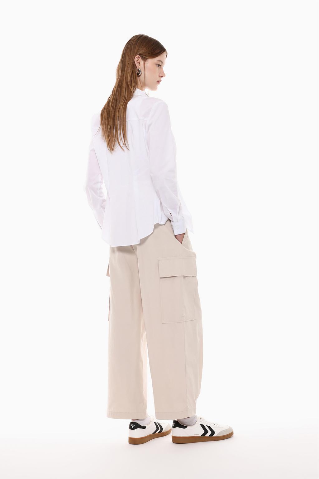 Cargo trousers with tie detail