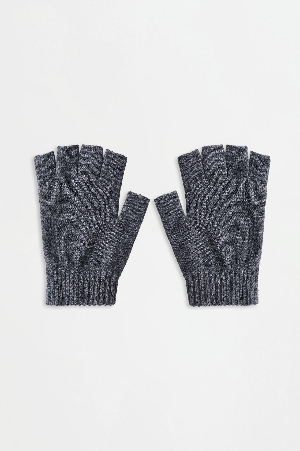 Knit mittens — ANTHRACITE GREY