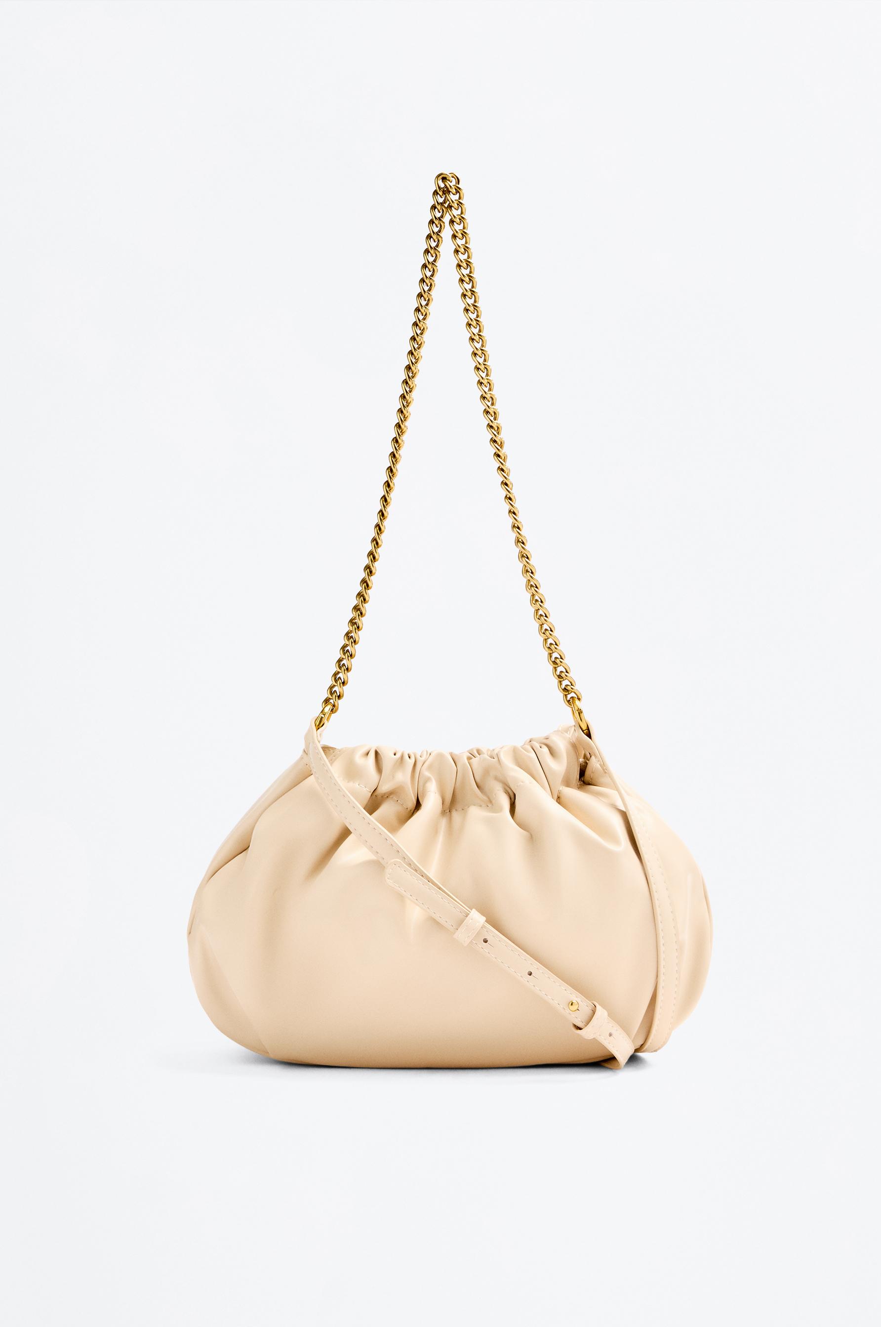 Bolso bandolera frunces brillante