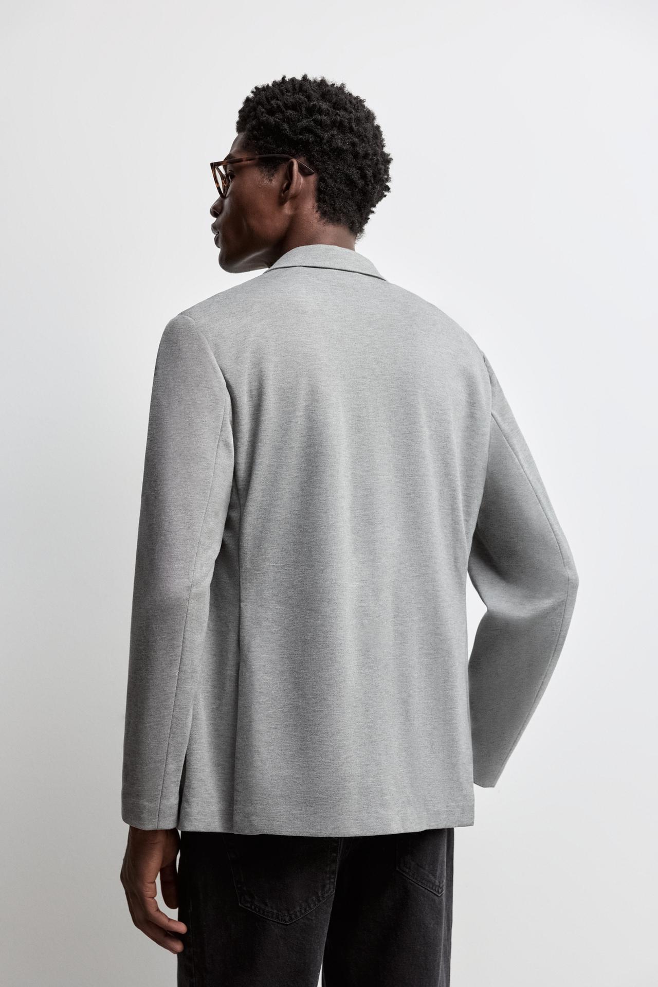 Stretch casual blazer — GREY