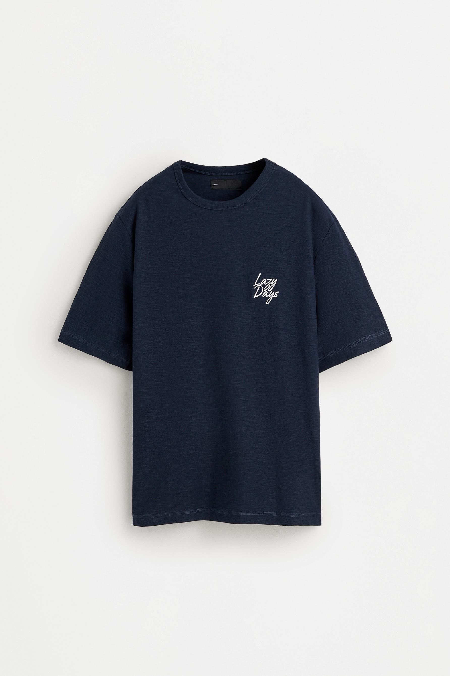 Embroidered short pyjamas — NAVY