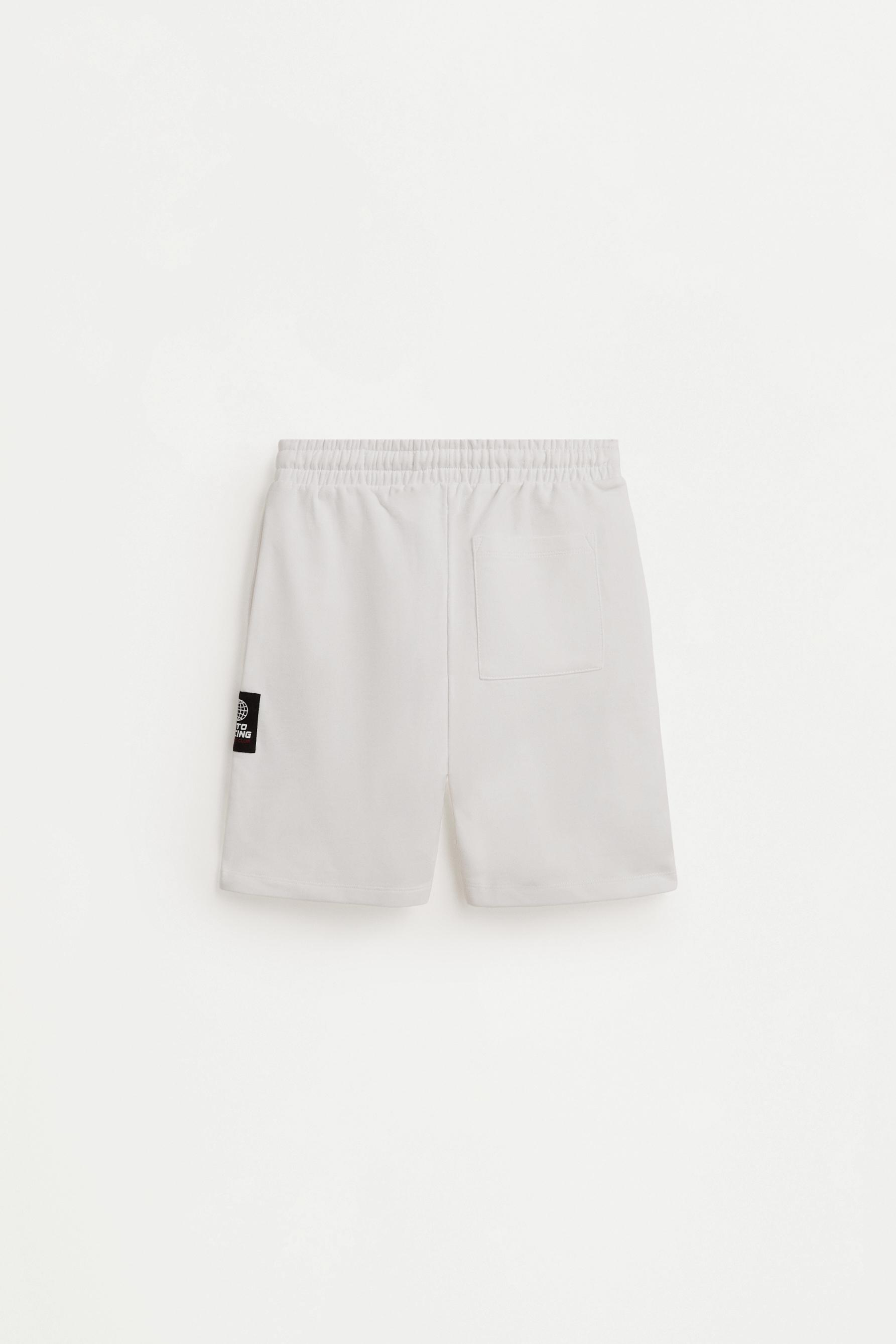 Racing jogger Bermuda shorts — OFF WHITE