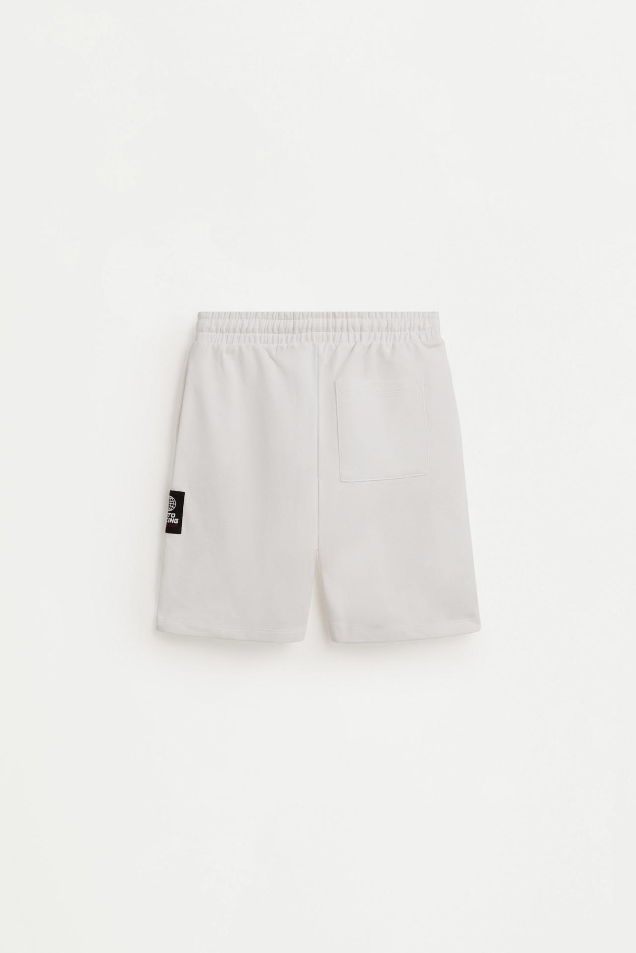 Racing jogger Bermuda shorts — OFF WHITE