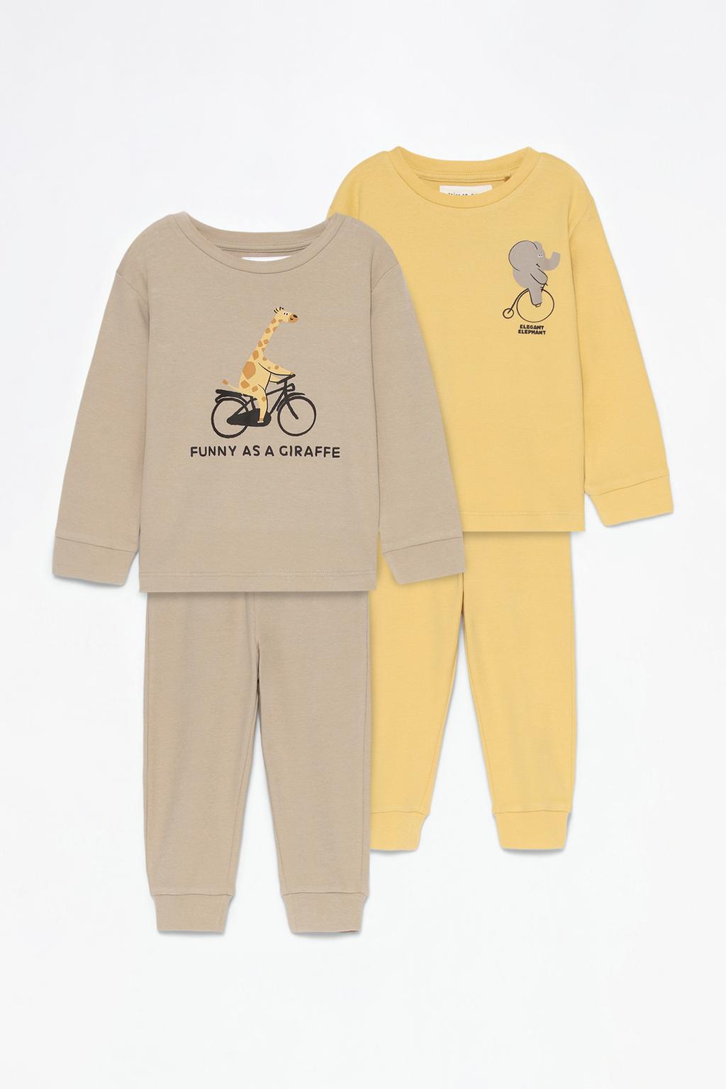 Set 2 pijamale girafe