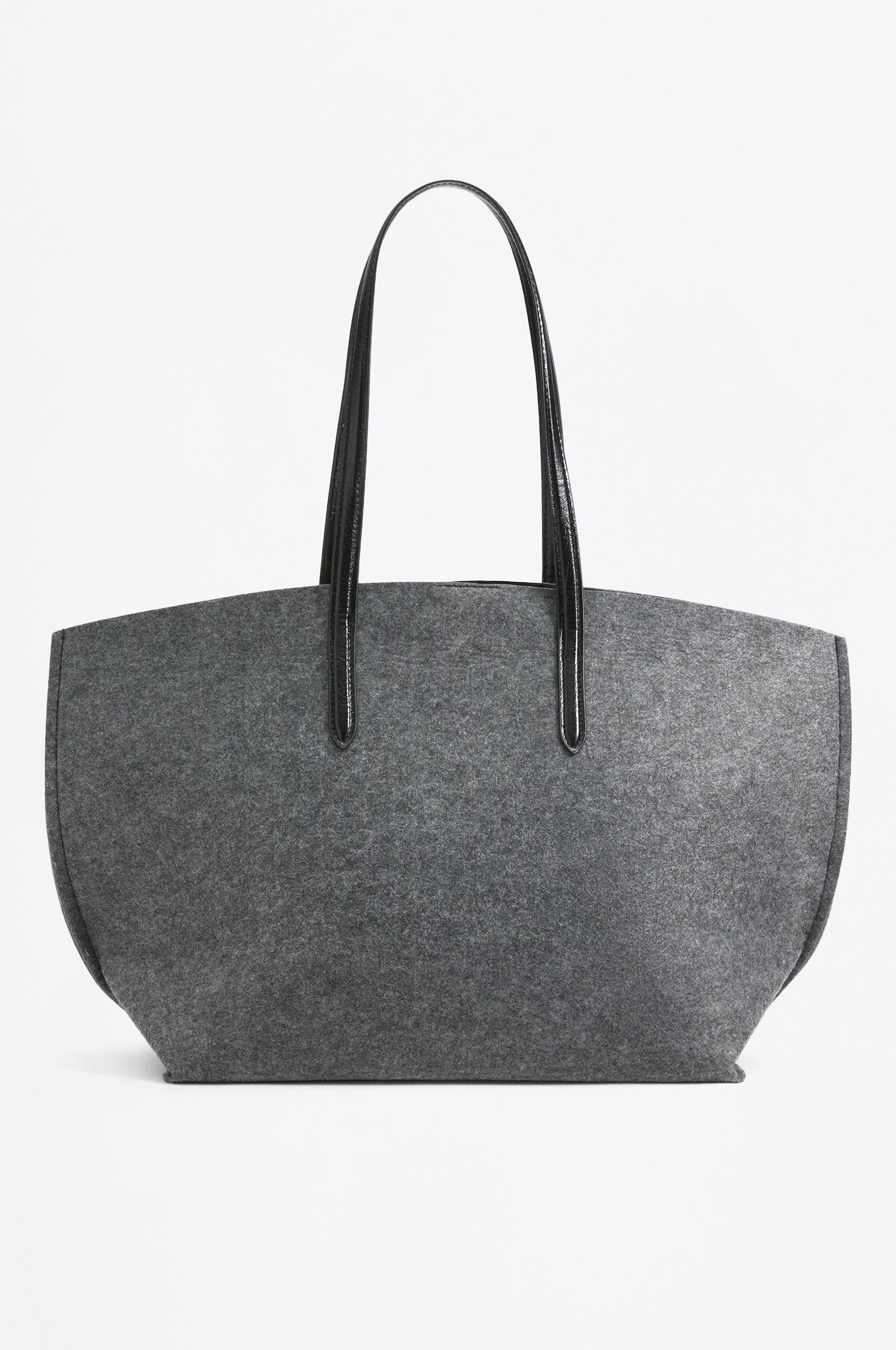 Felt shopper bag — GREY