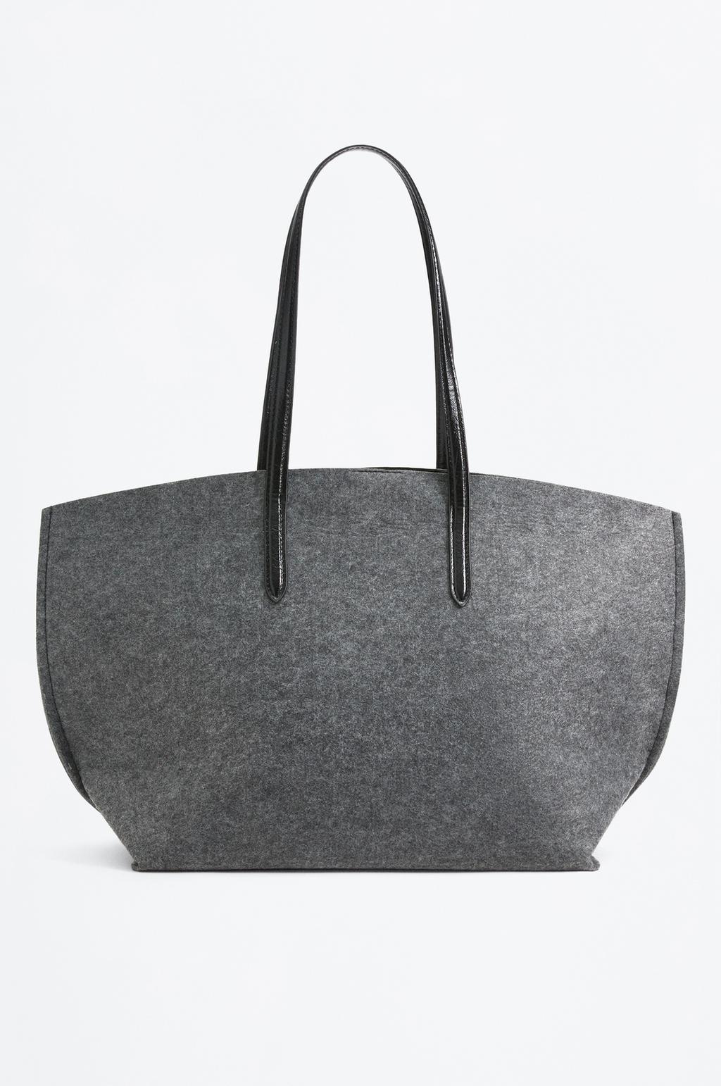 Felt-effect shopper bag