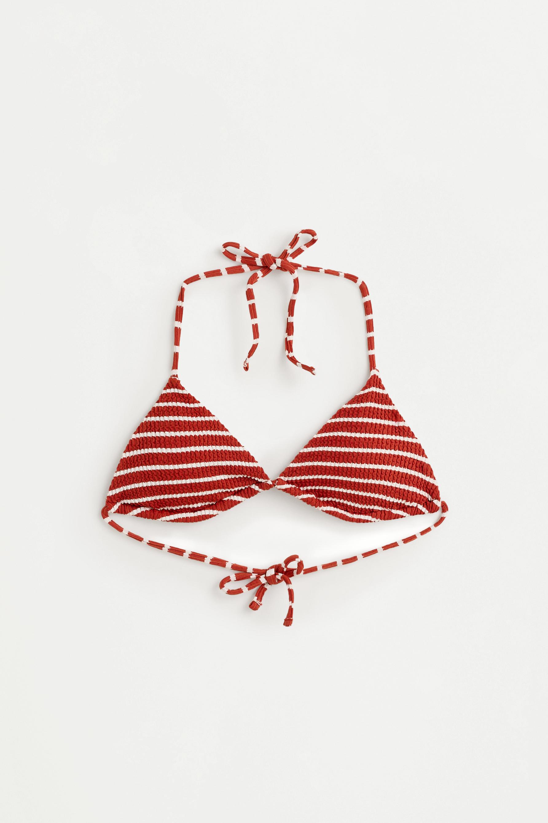 Textured bikini top — BURNT ORANGE
