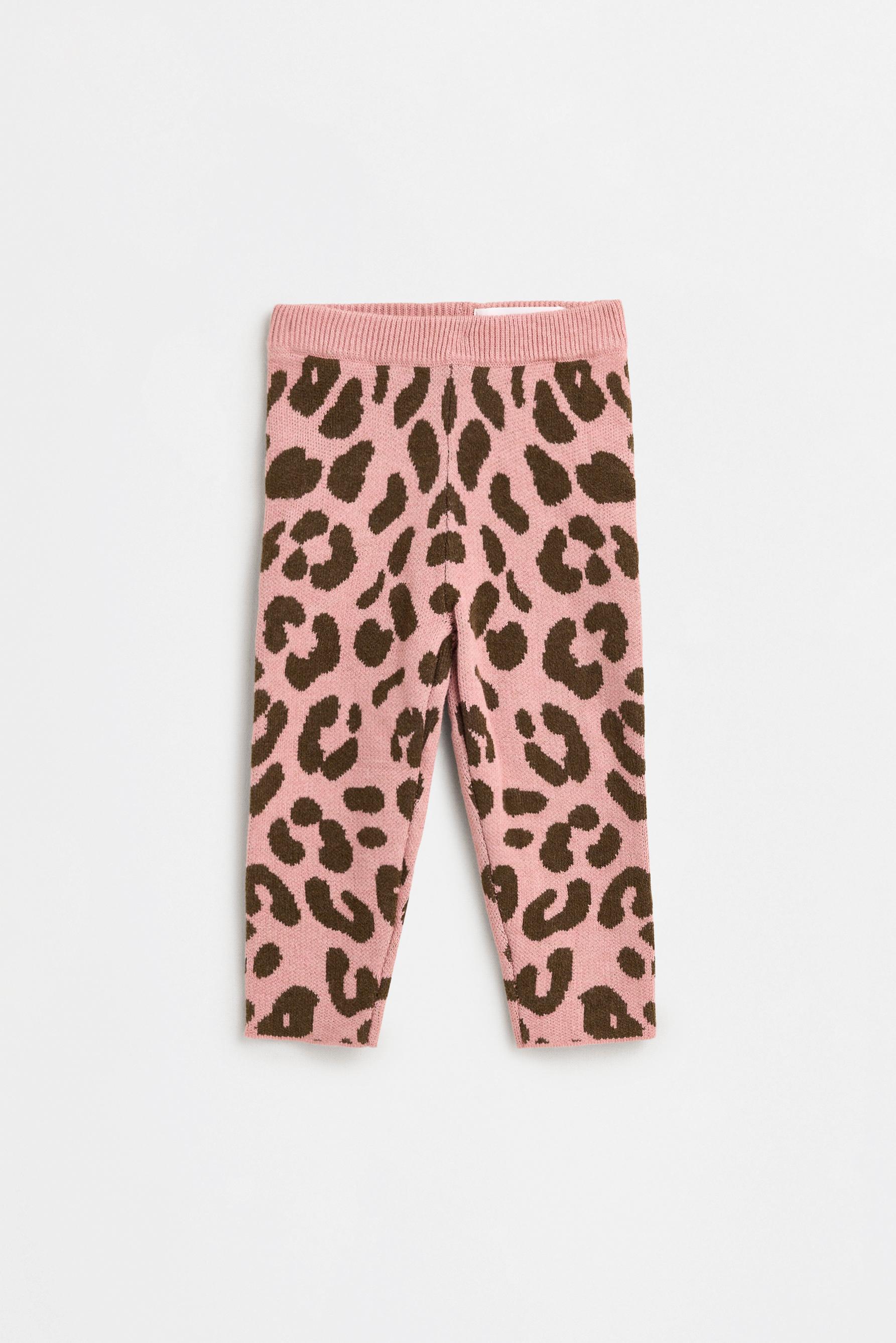 Knit sweater and animal print leggings co-ord — DUSTY PINK