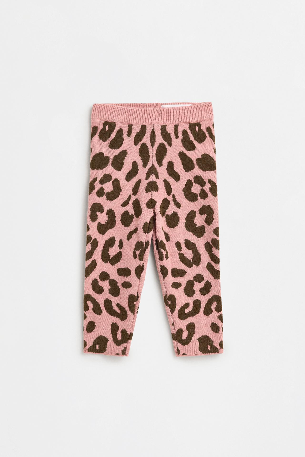 Knit sweater and animal print leggings co-ord — DUSTY PINK