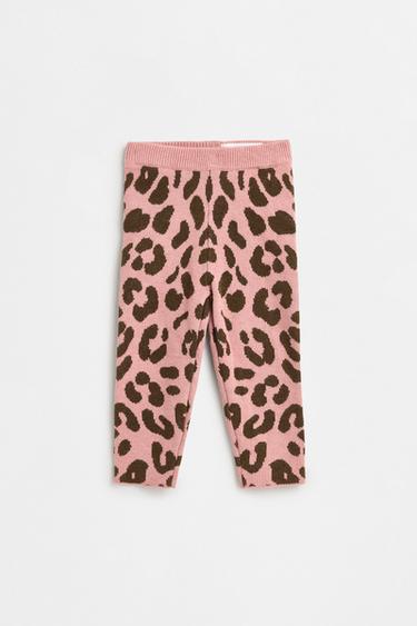 Knit sweater and animal print leggings co-ord — DUSTY PINK 4