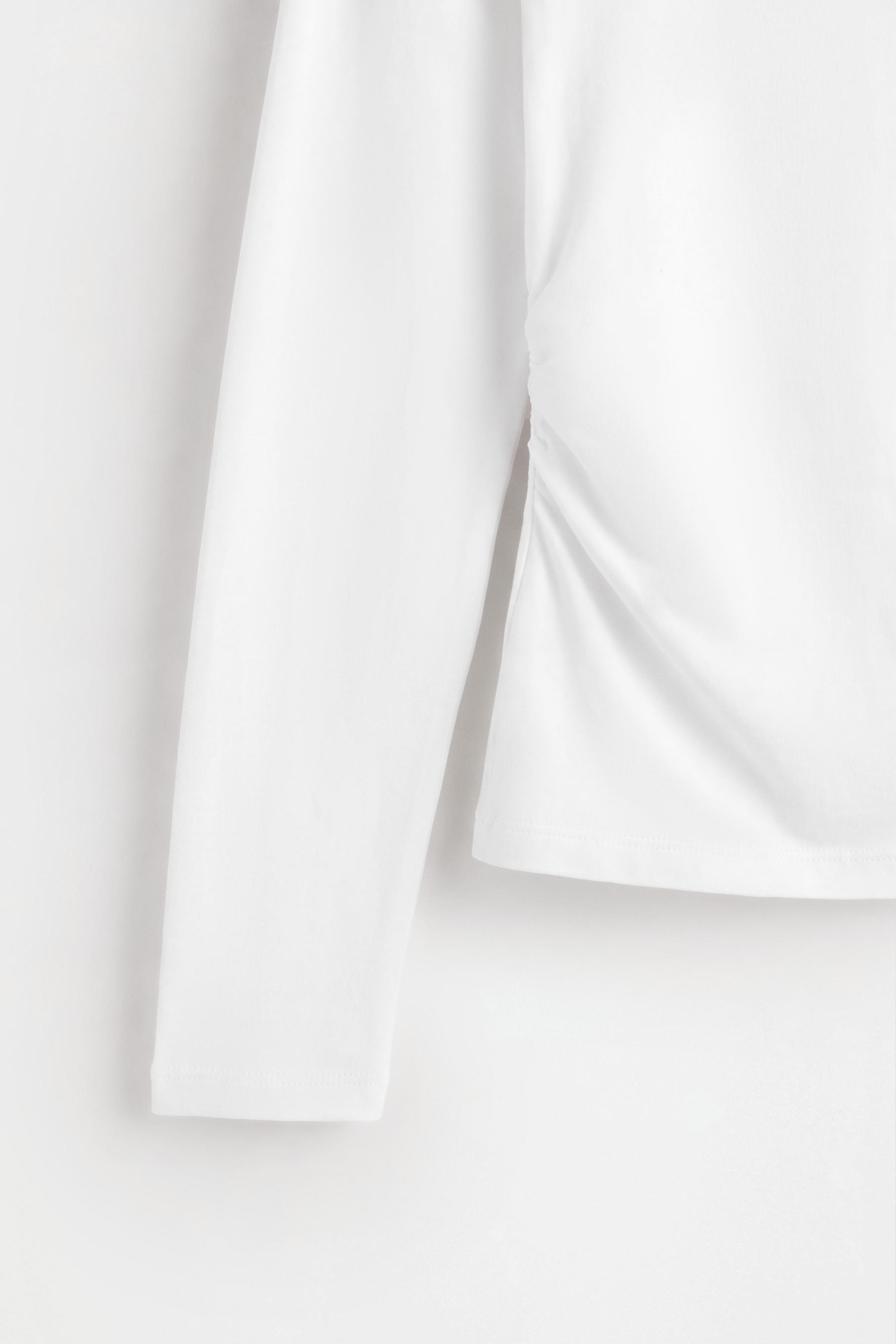 Ruched T-shirt — OFF WHITE