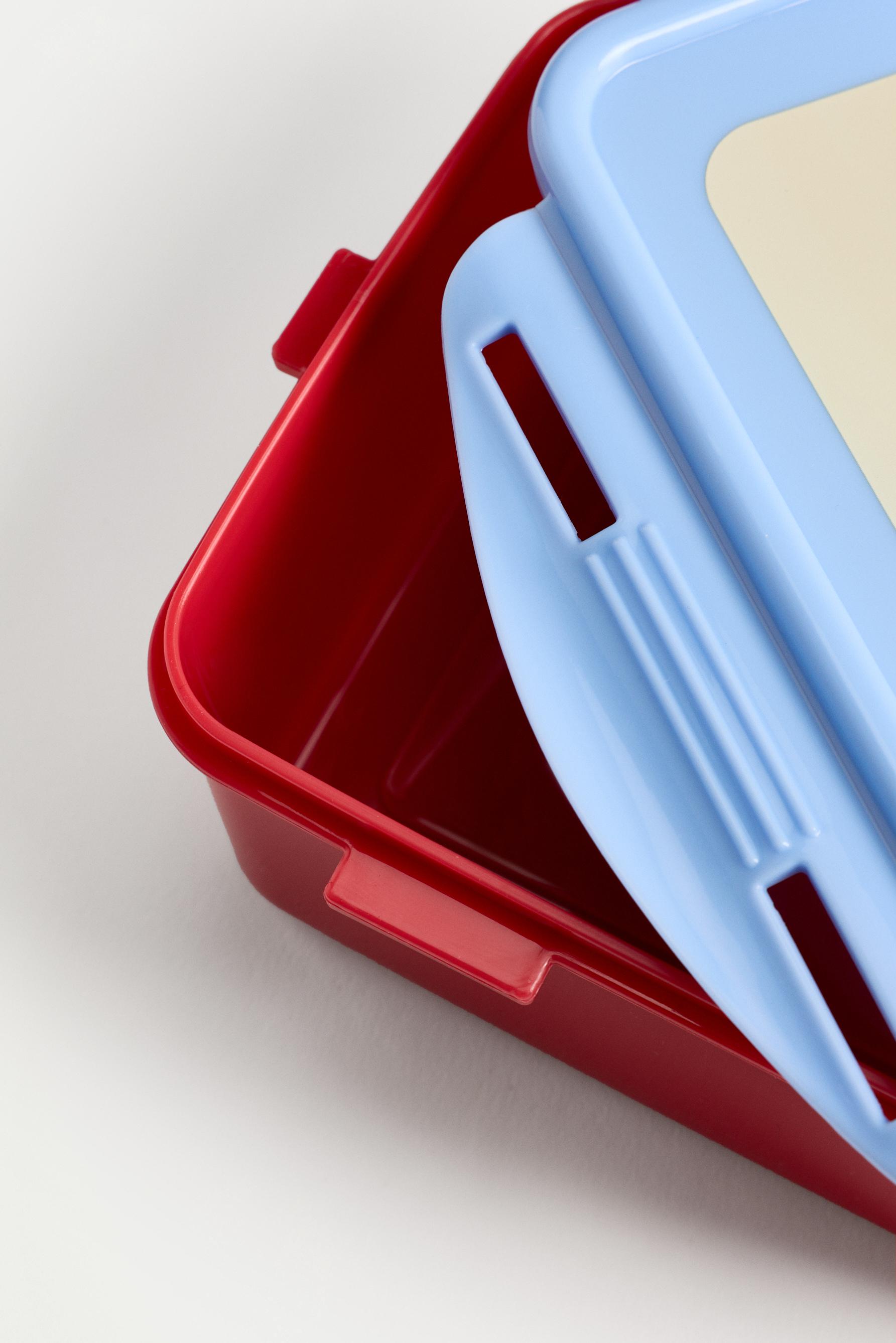 Cherry print rectangular lunchbox — VARIOUS