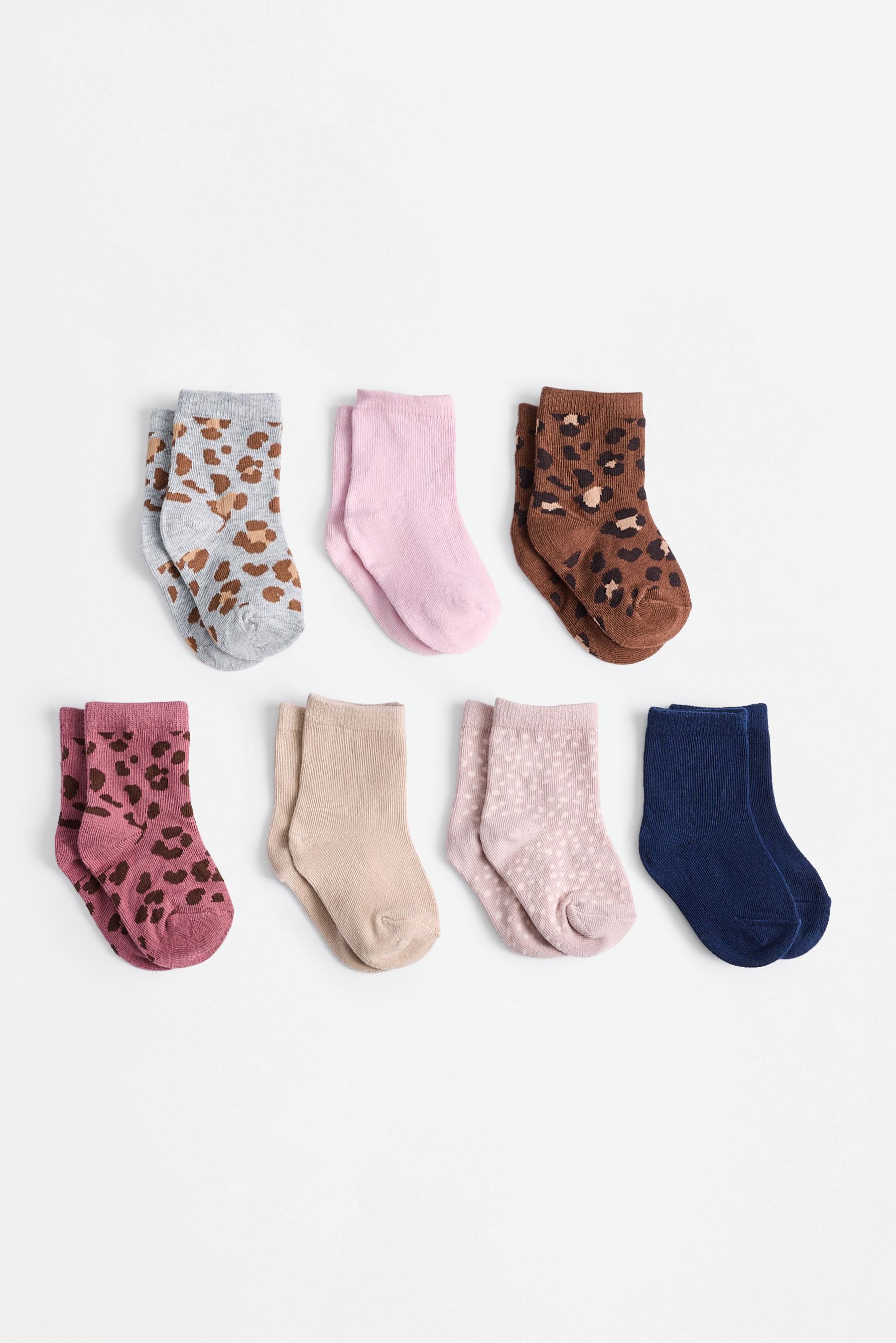Long socks (7-pack) — LEOPARD PRINT