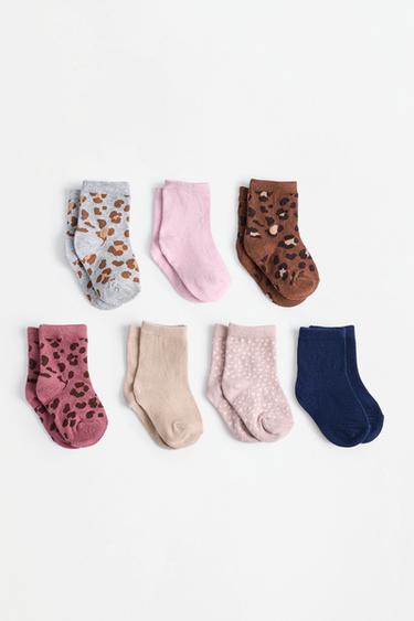 Long socks (7-pack) — LEOPARD PRINT 1