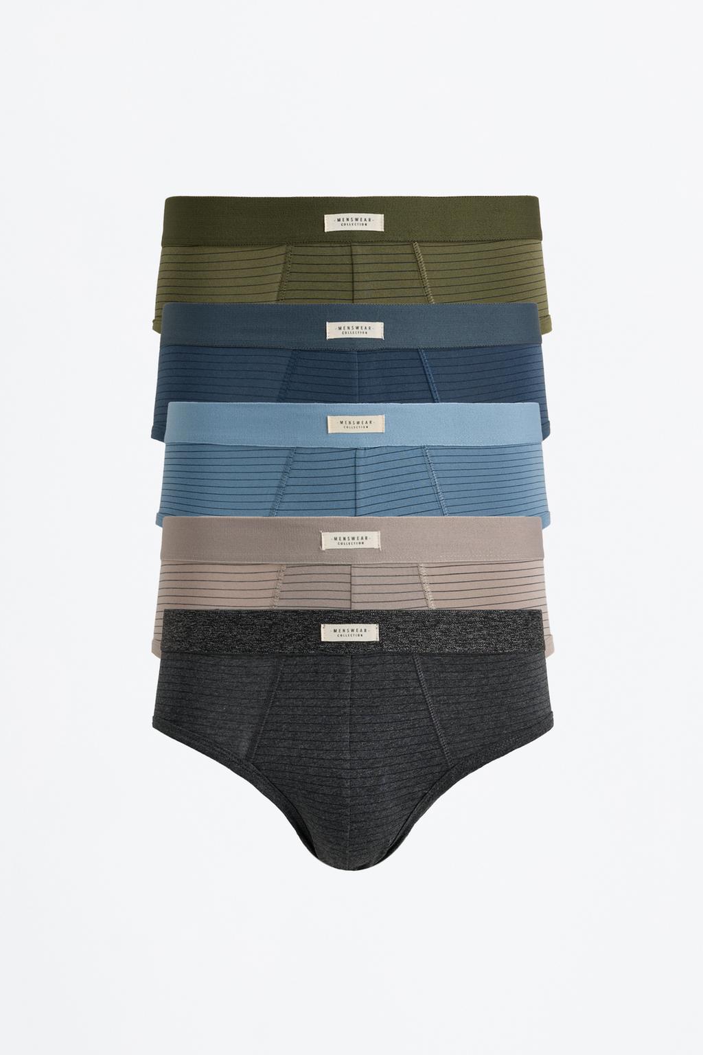 Pack of 5 striped briefs