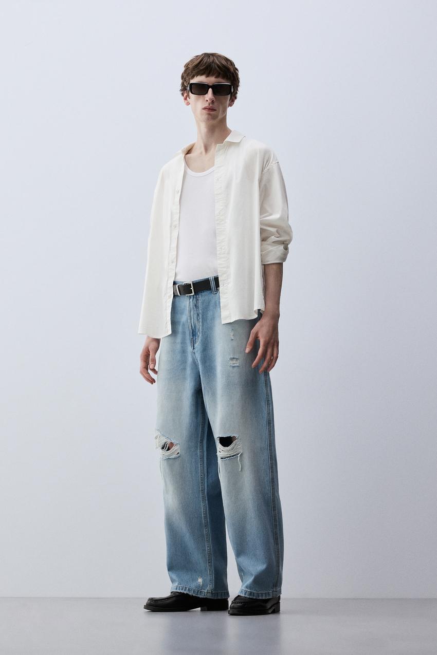 Pantaloni Strappati Jeans E Candeggina Jeans Boyfriend Strappati