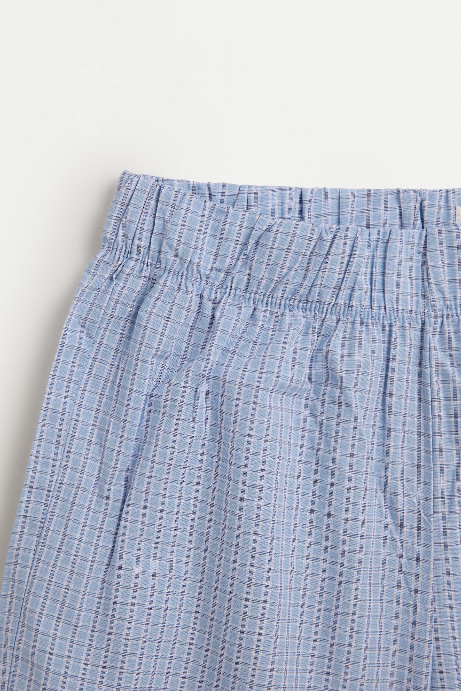 Short pyjamas with slogan print — PALE SKY BLUE