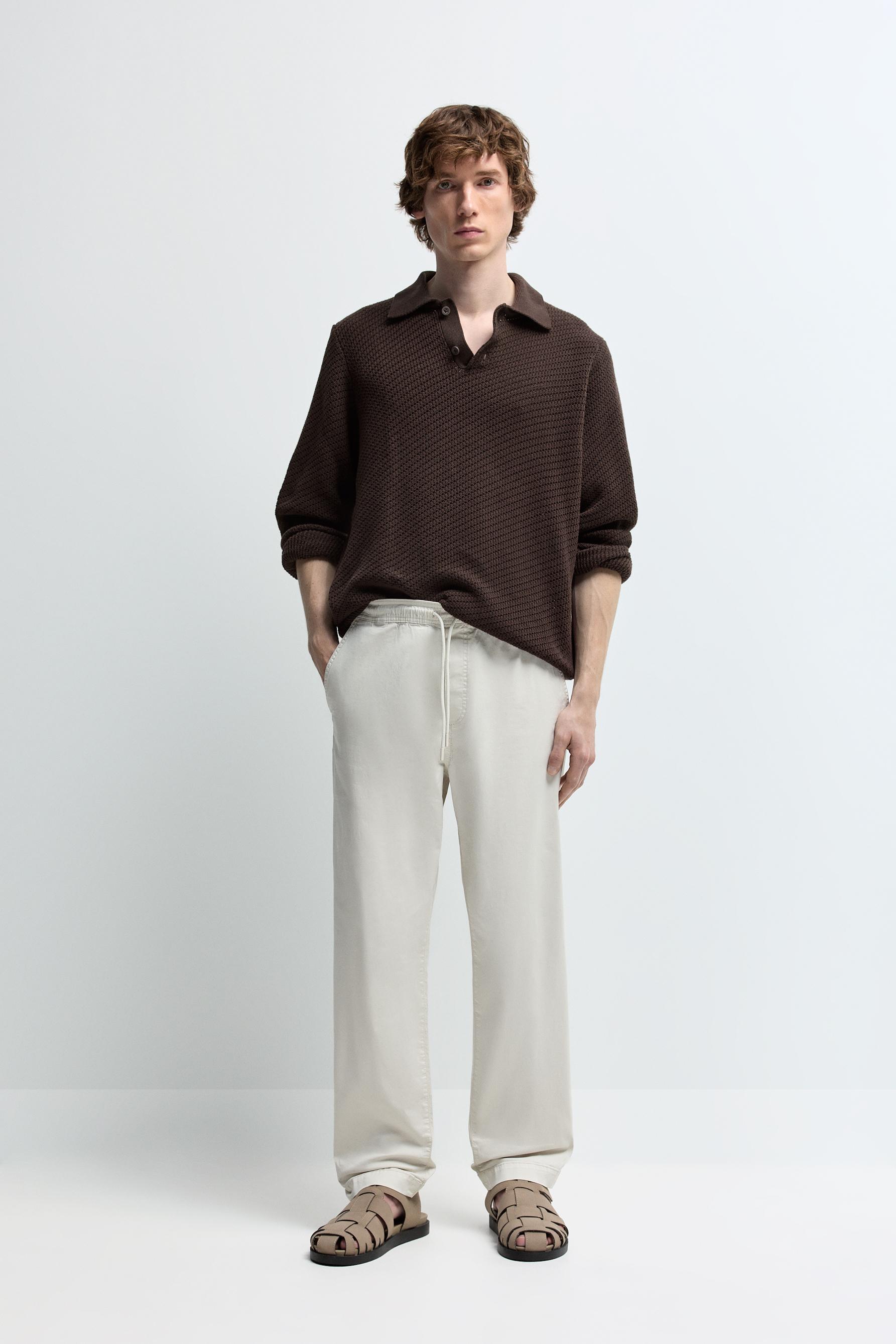 Slim fit jogger trousers — ECRU