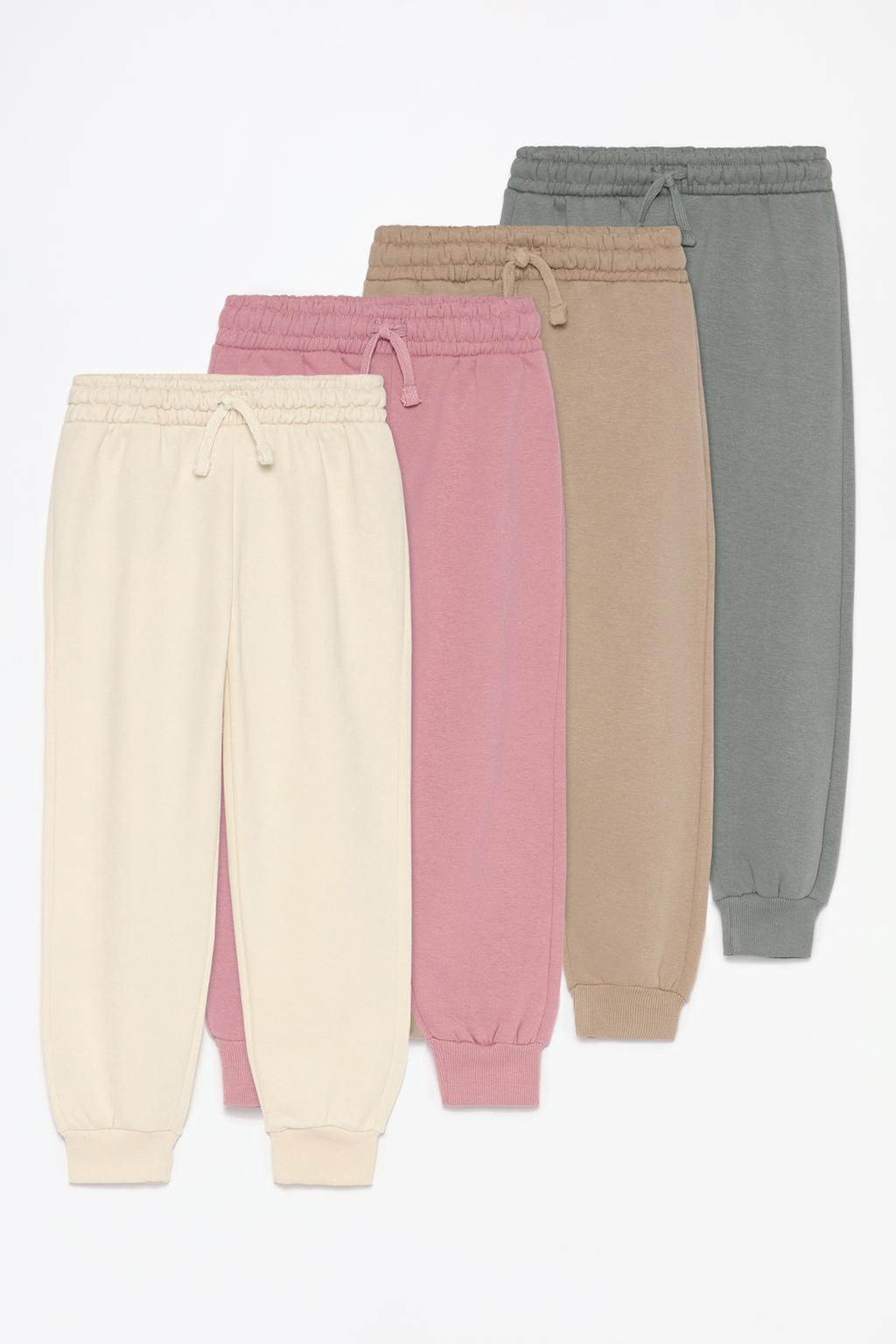 Pack of 4 basic plush trousers