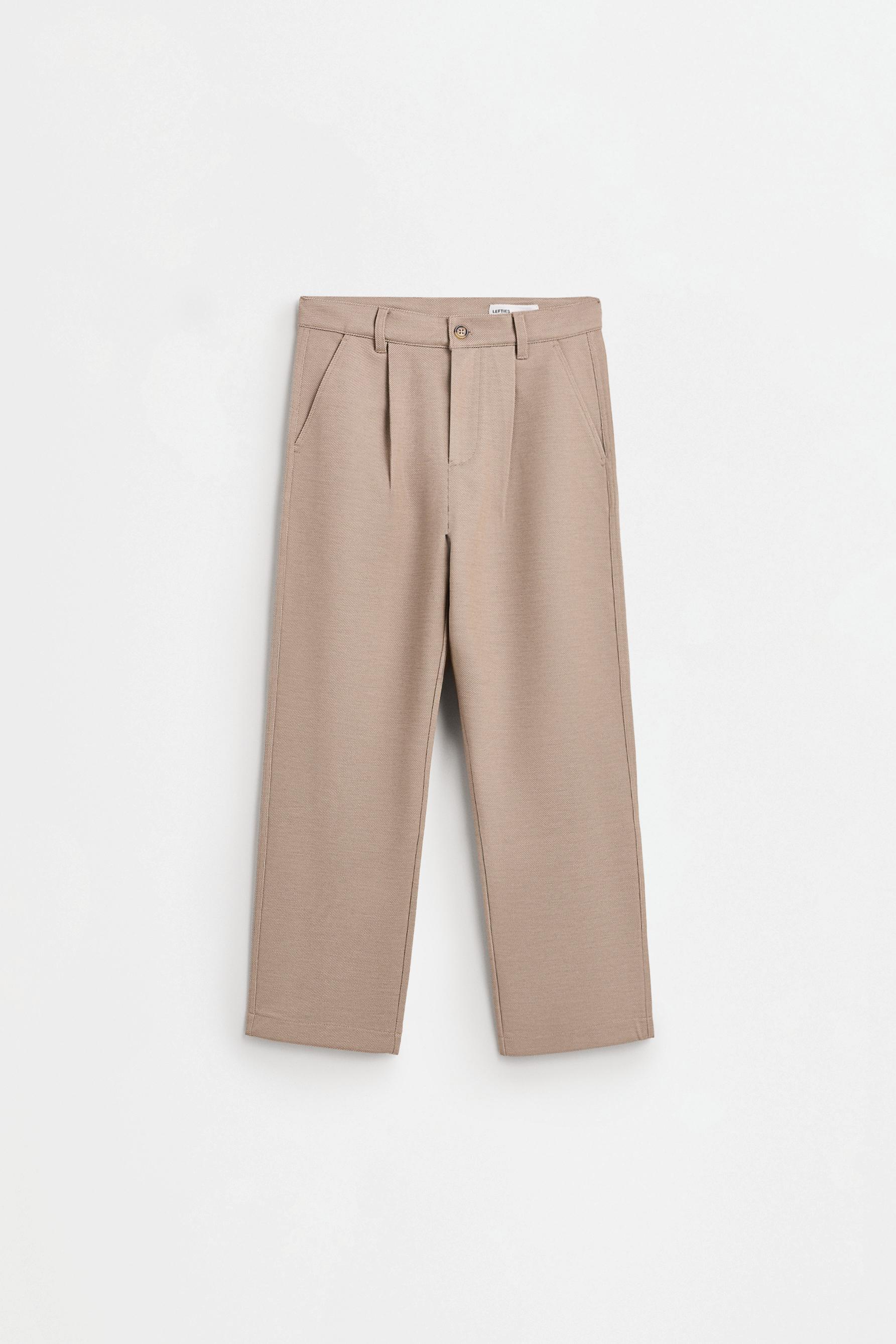Micro piqué trousers — SAND