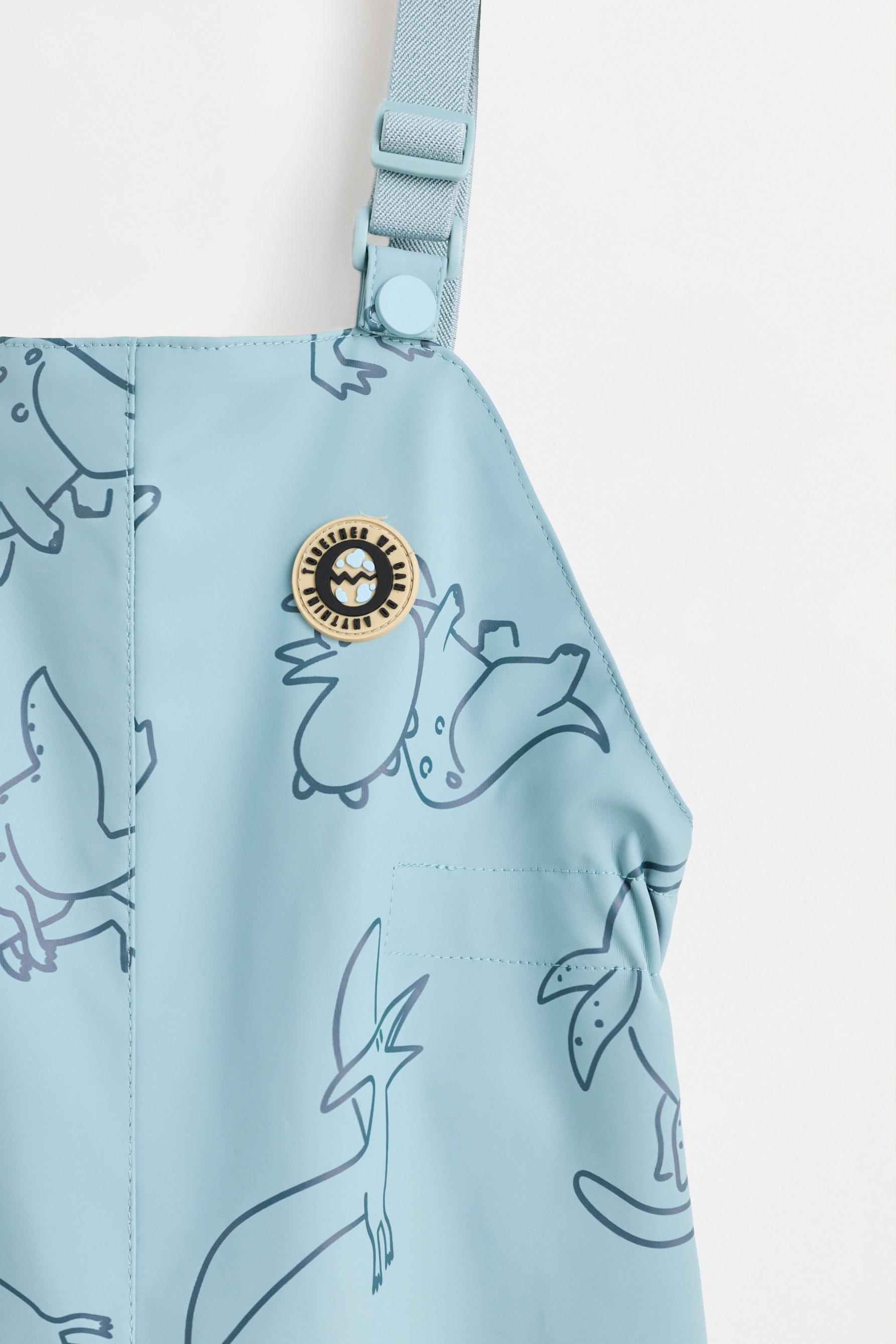 Rubberised fleece-lined overall — INDIGO