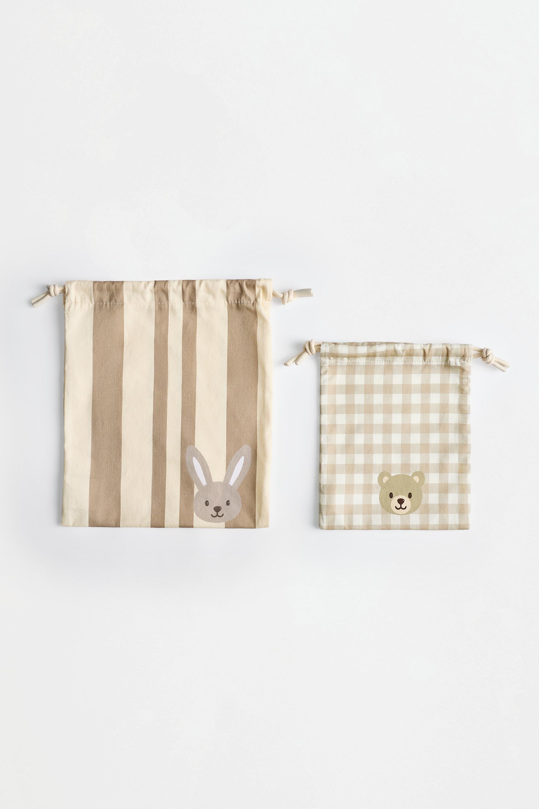 Bear and bunny adjustable bags (Pack of 2) — ECRU/BEIGE