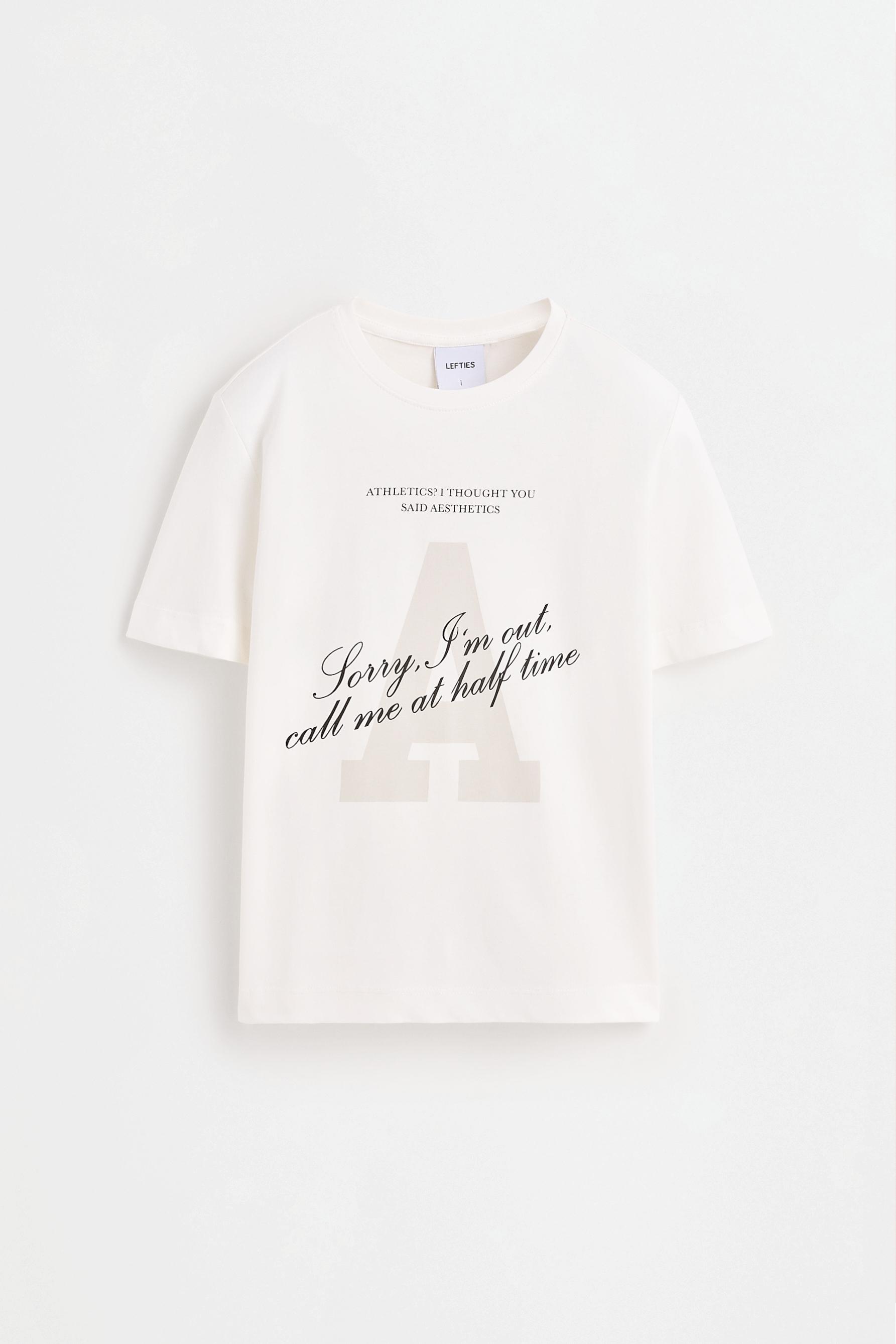 Printed T-shirt — WHITE/GREY