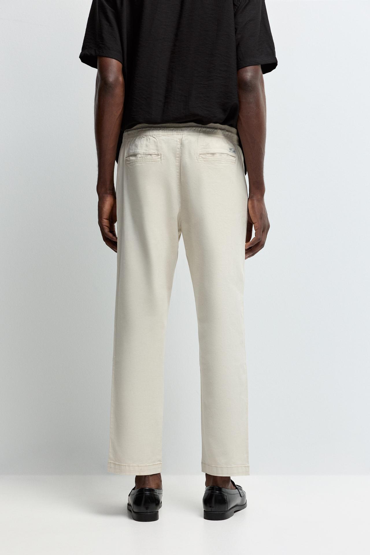 Slim fit jogger trousers — ECRU