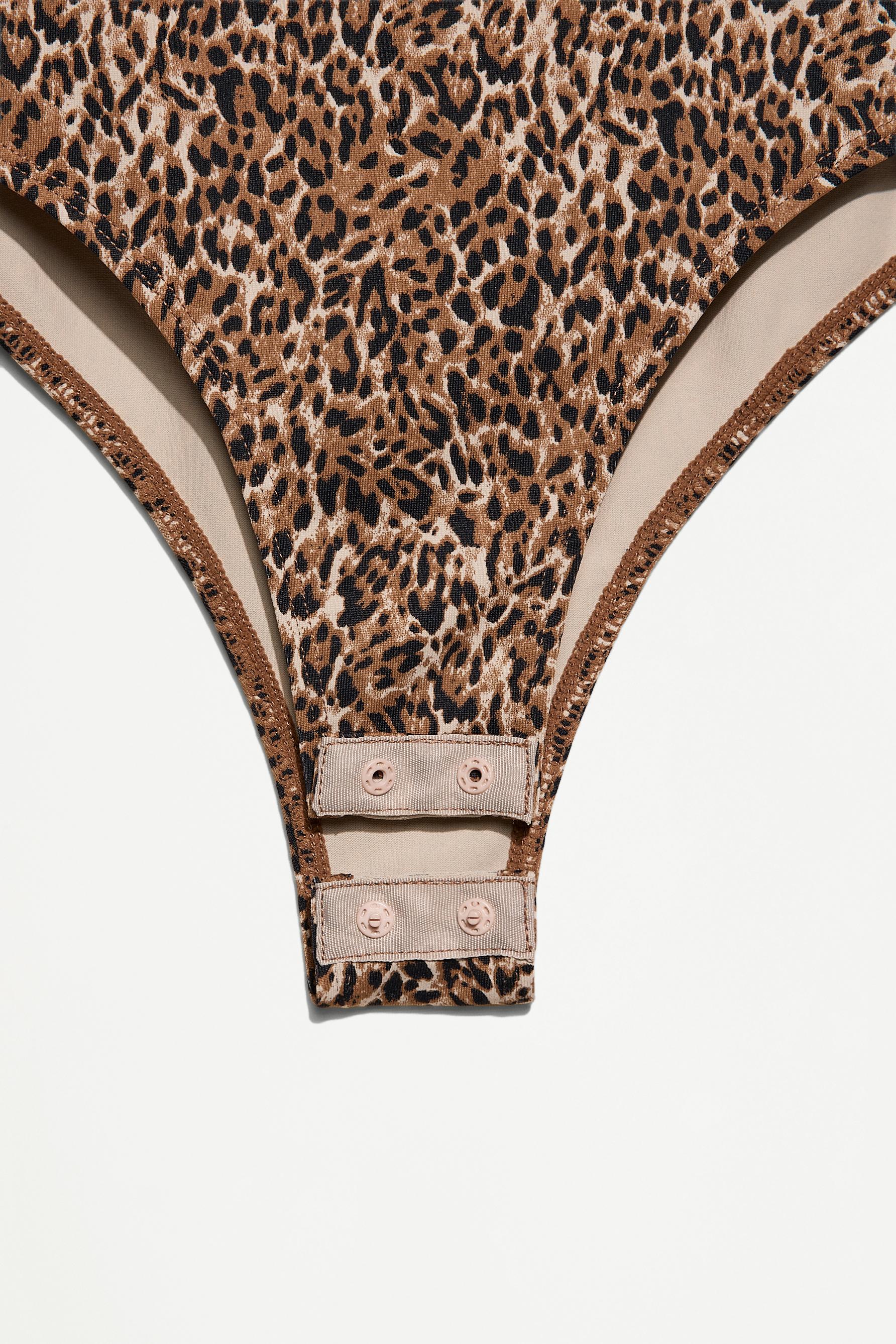 Polyamide strap bodysuit — LEOPARD PRINT