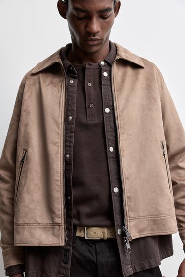 Faux suede jacket — OCHRE 3