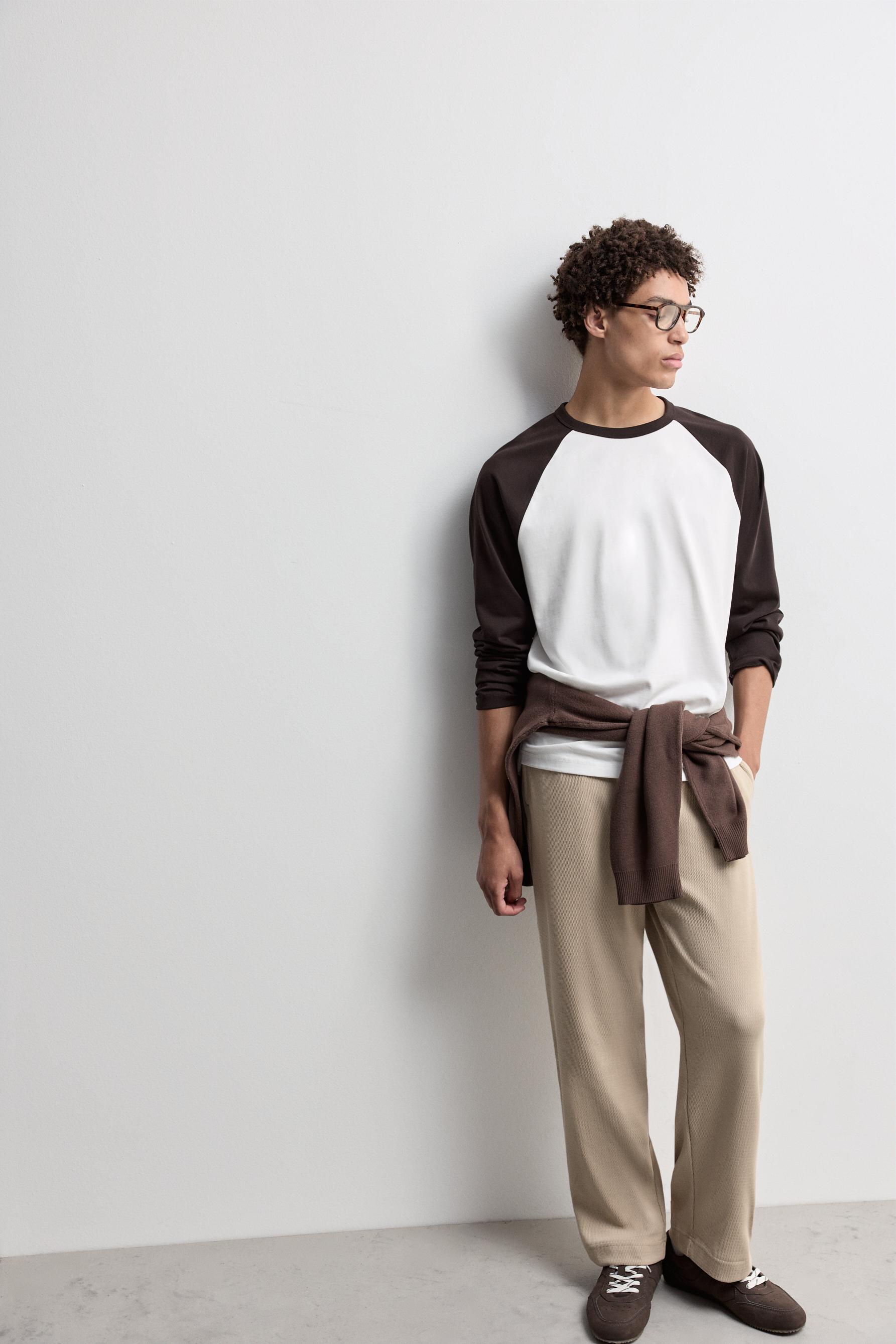 Textured tracksuit bottoms — PALE SAND