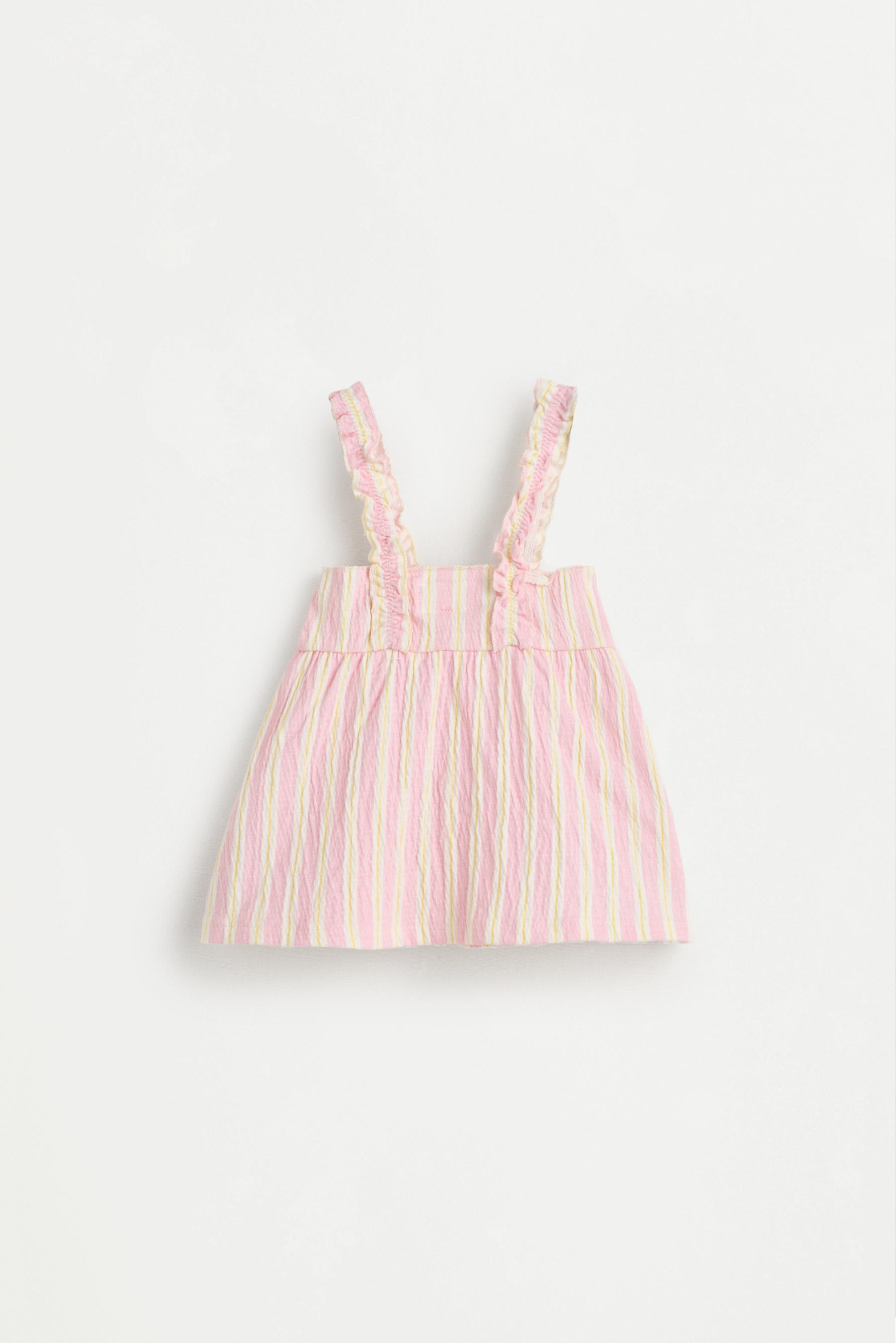 Gingham crepe top and shorts co-ord — PINK