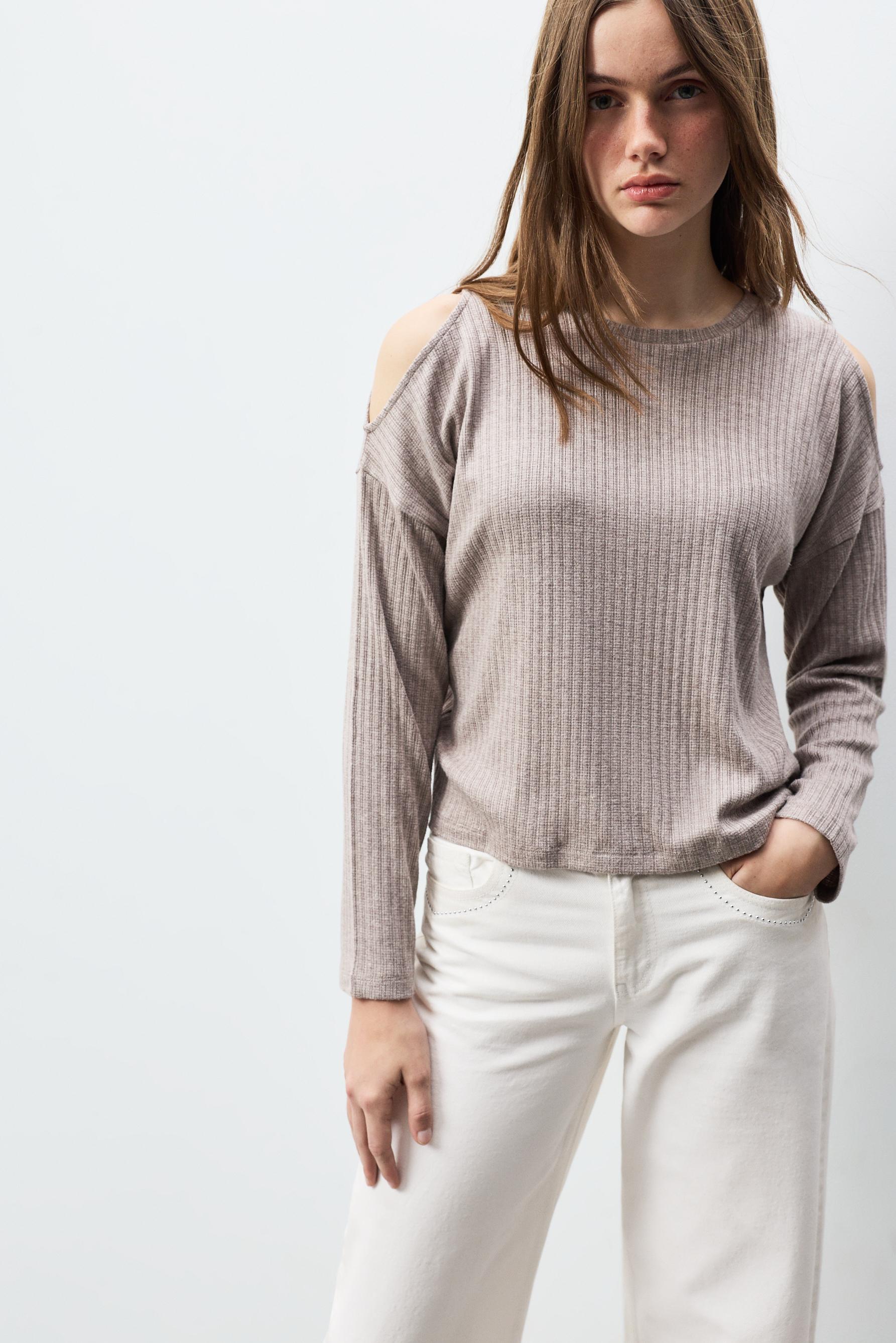 Camiseta cut out canalé