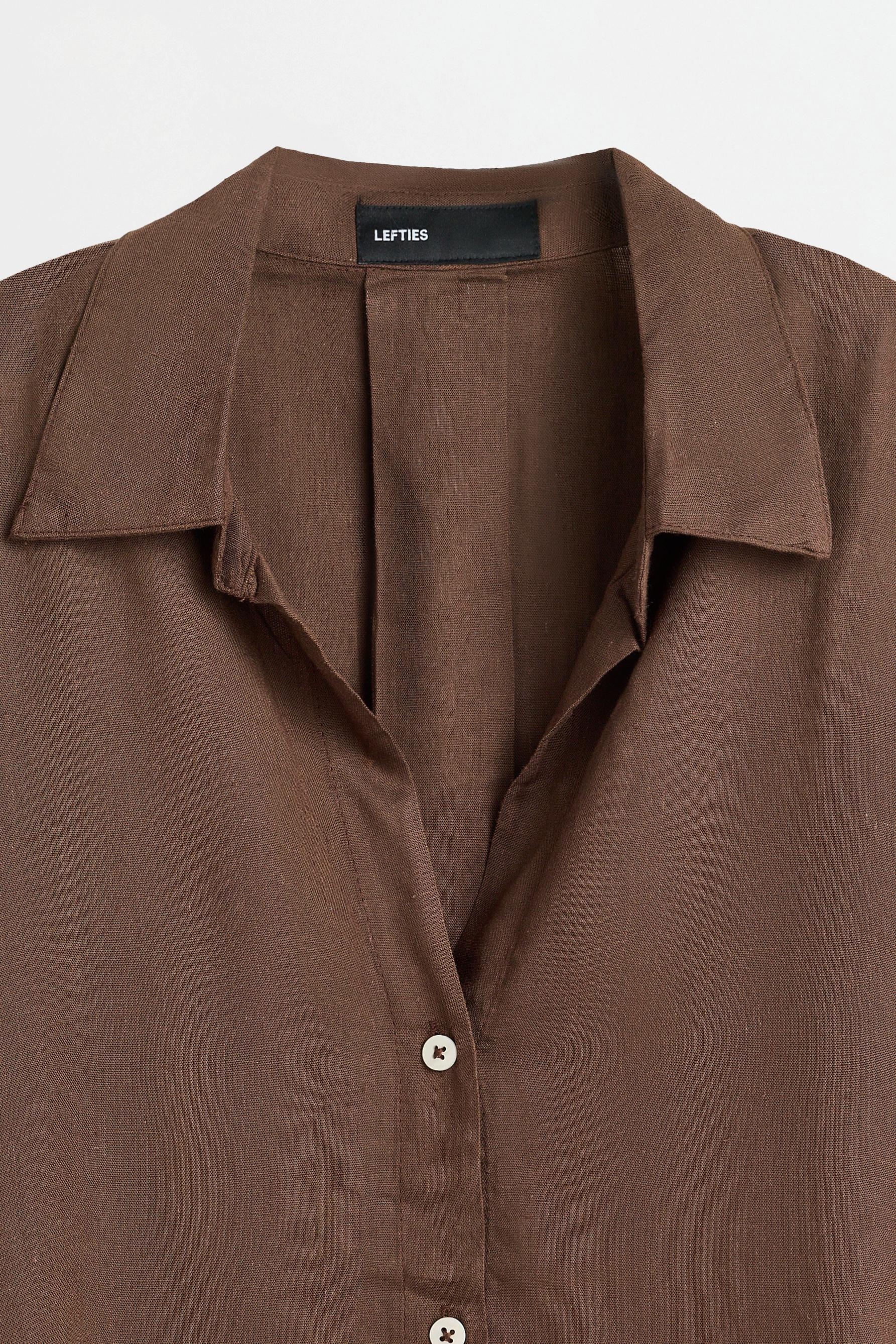 Wide sleeve shirt — CHOCOLATE