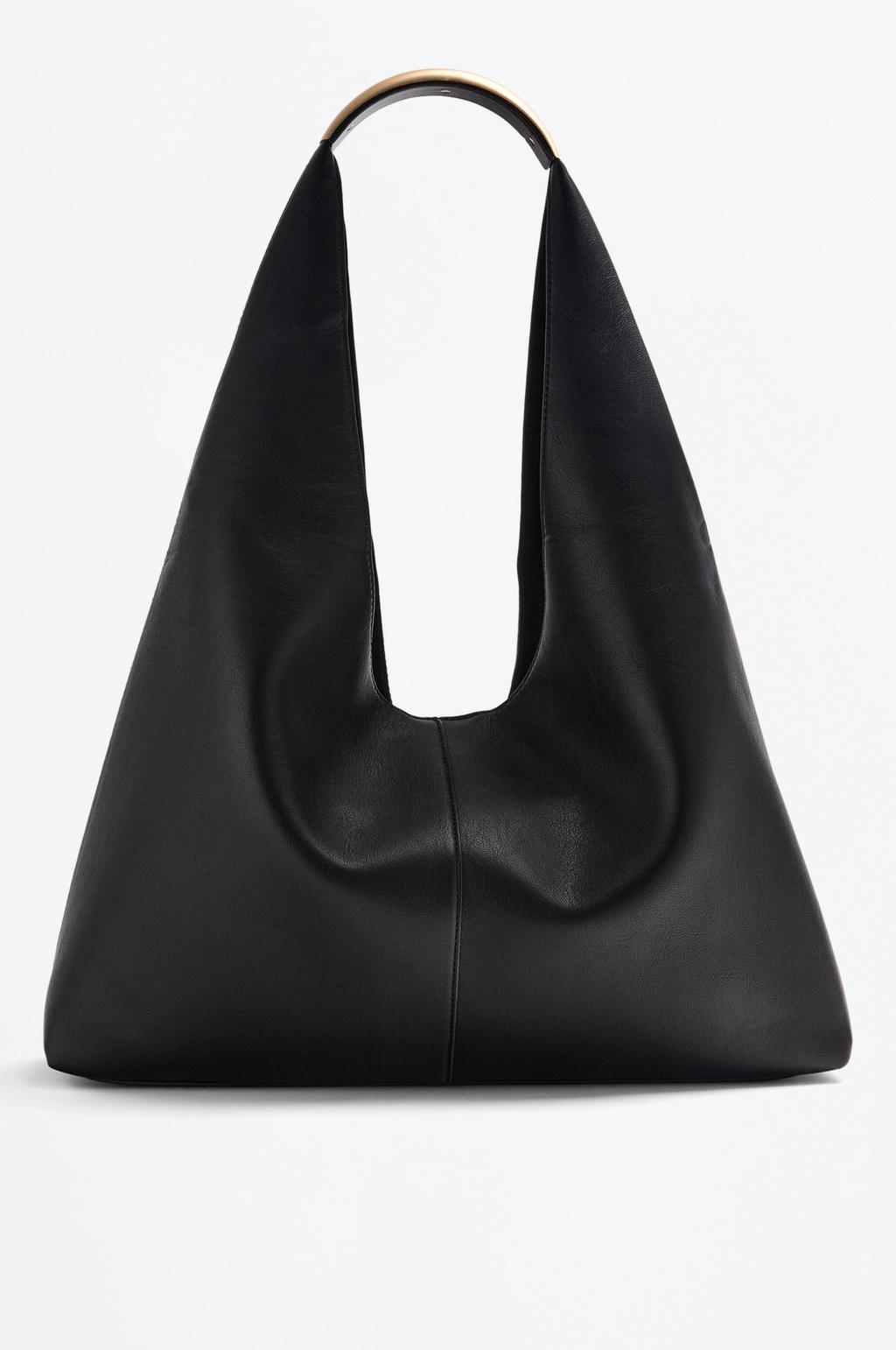 Metal handle bucket bag