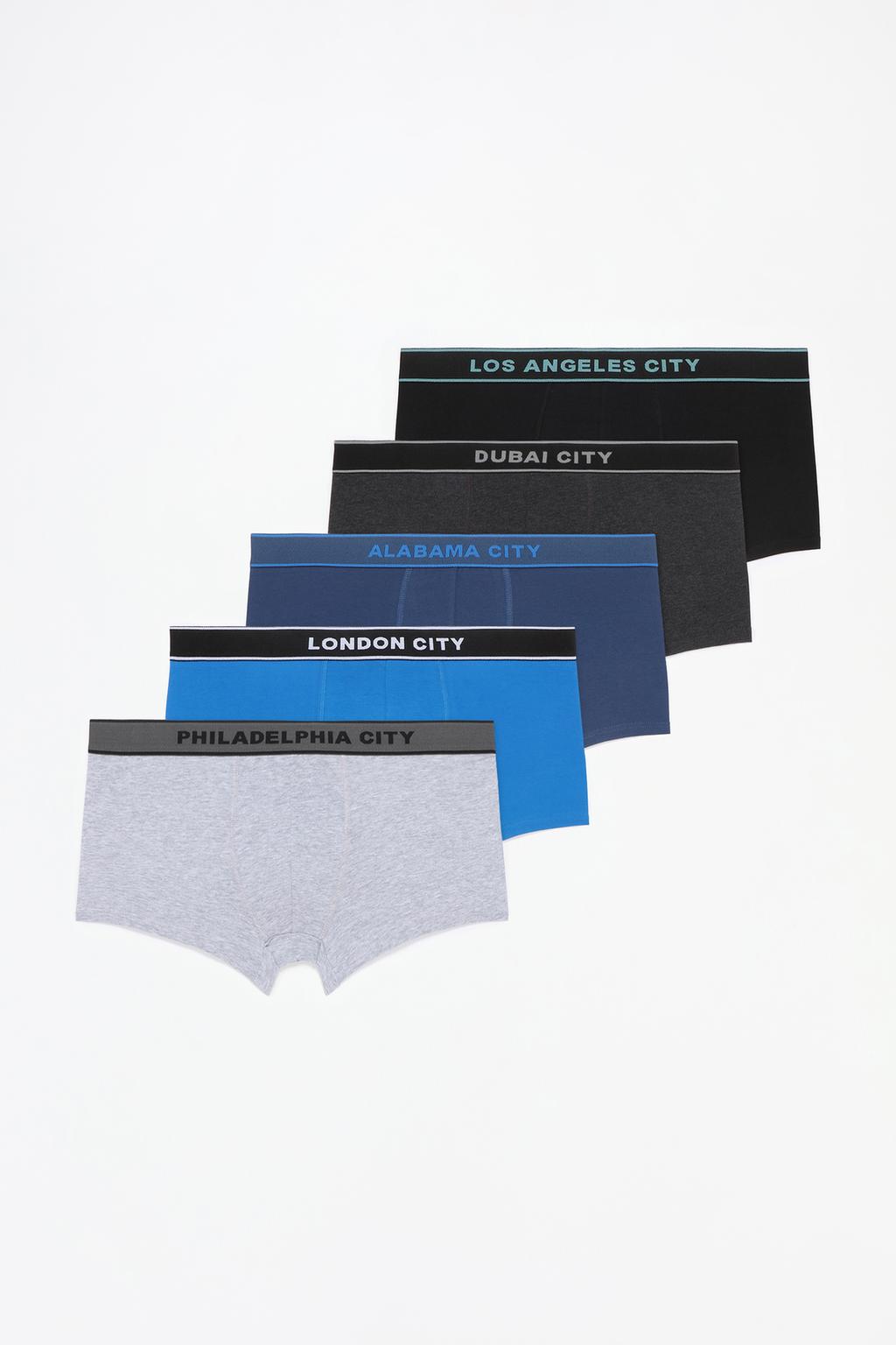 Pack of 5 contrast boxers