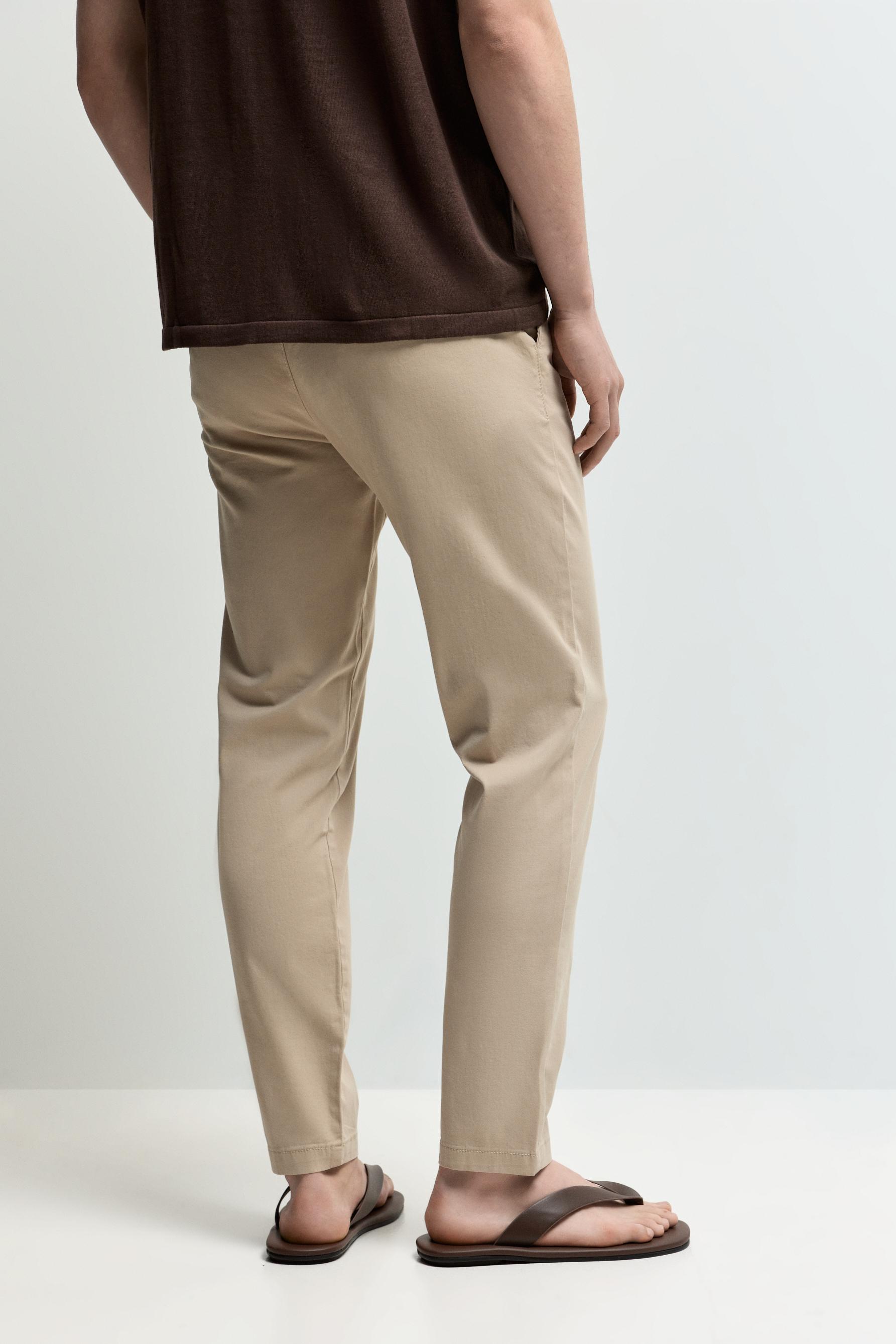 Skinny chino trousers — SAND