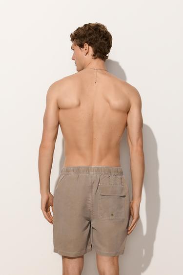 Faded-effect regular swimsuit — MINK 4