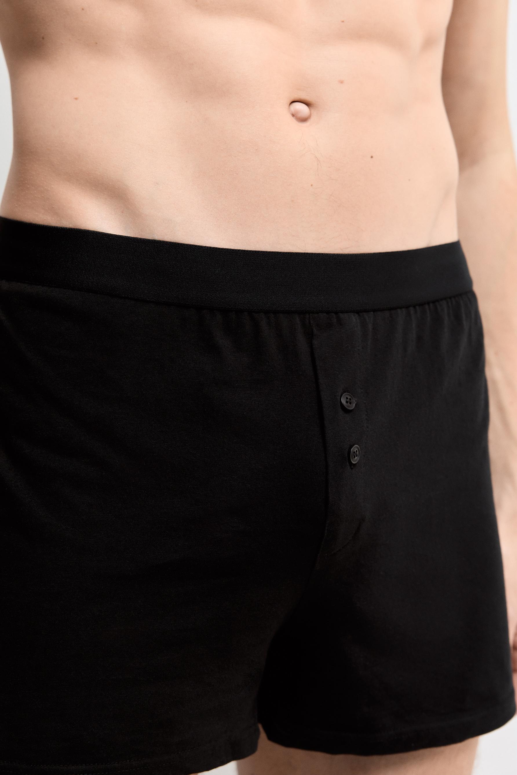 Fluid long boxer shorts (Pack 3) — BLACK