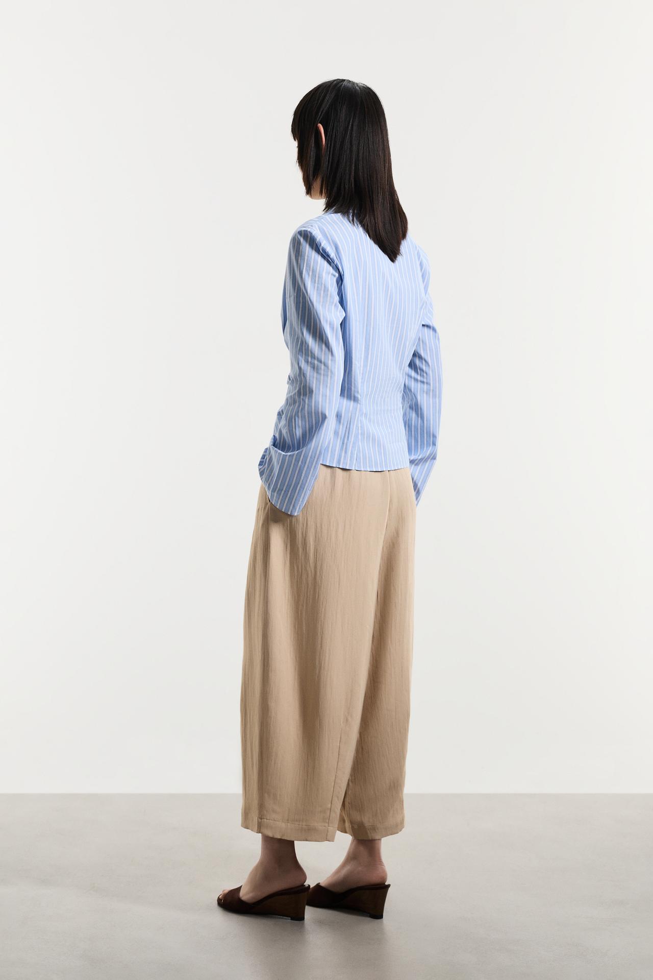 Flowing balloon trousers — LIGHT BEIGE