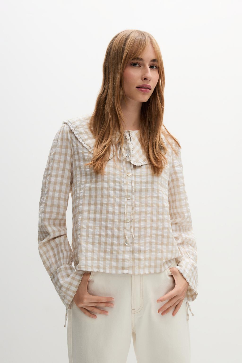 Gingham check shirt