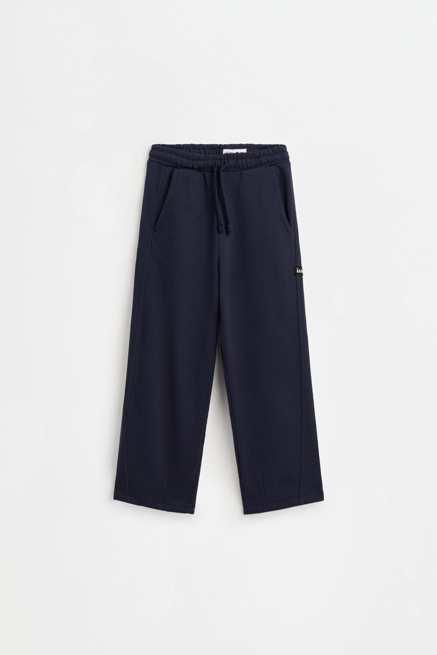 Plush barrel fit trousers — NAVY