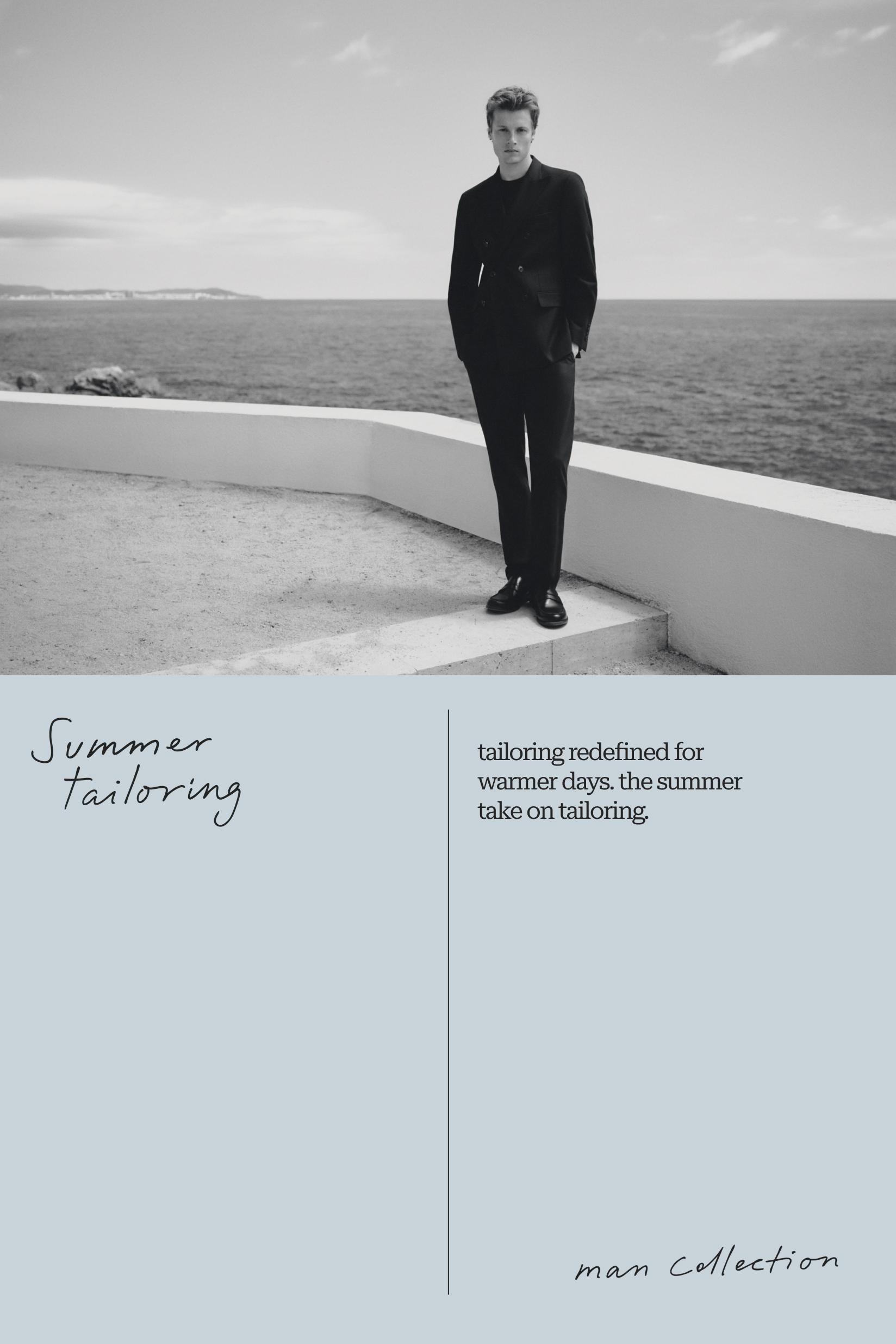 Slim fit suit trousers — NAVY