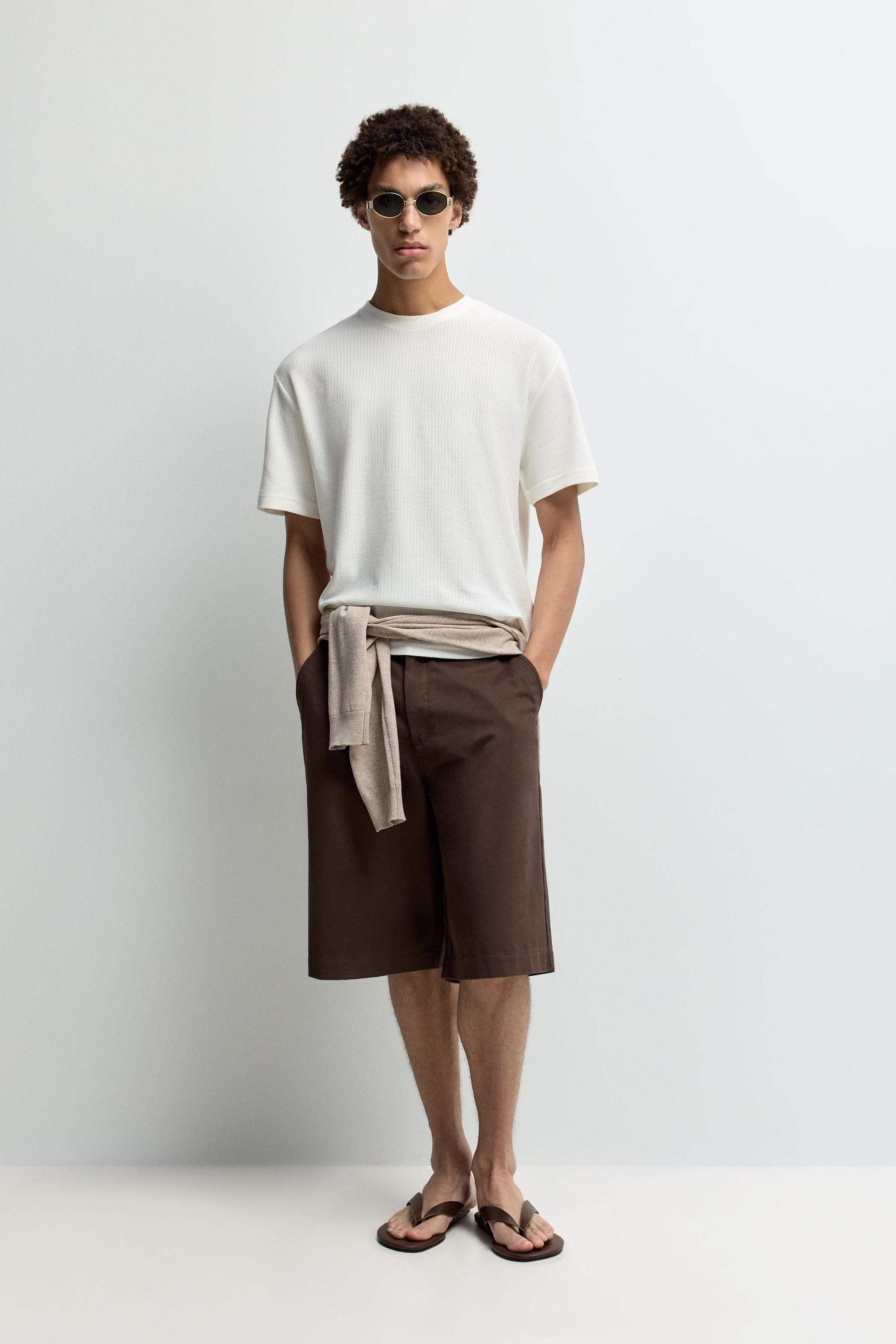 Texture T-shirt — VANILLA