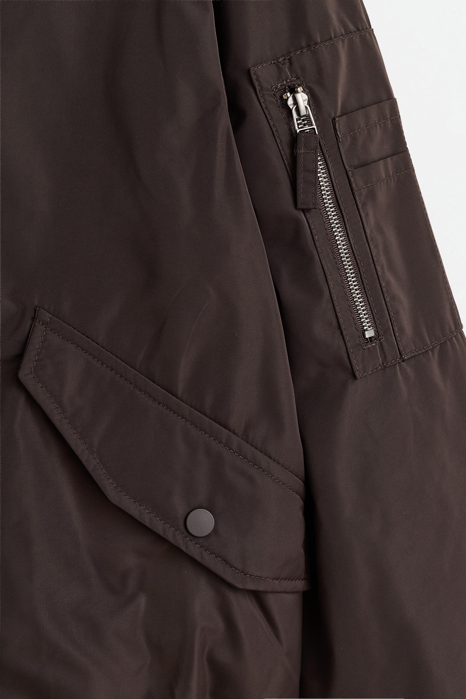 Quilted bomber jacket — CHOCOLATE
