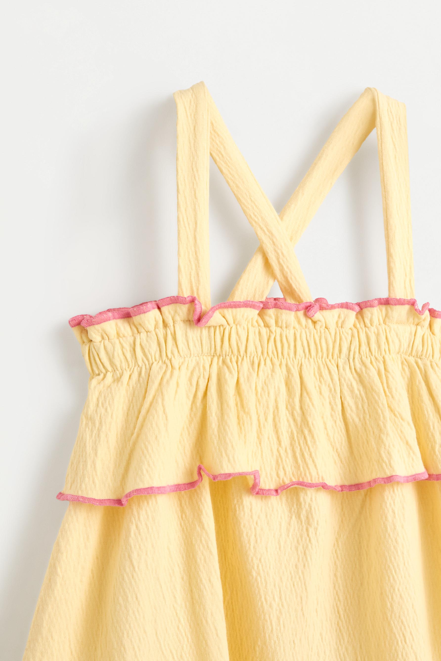 Ruffled dress — PALE YELLOW