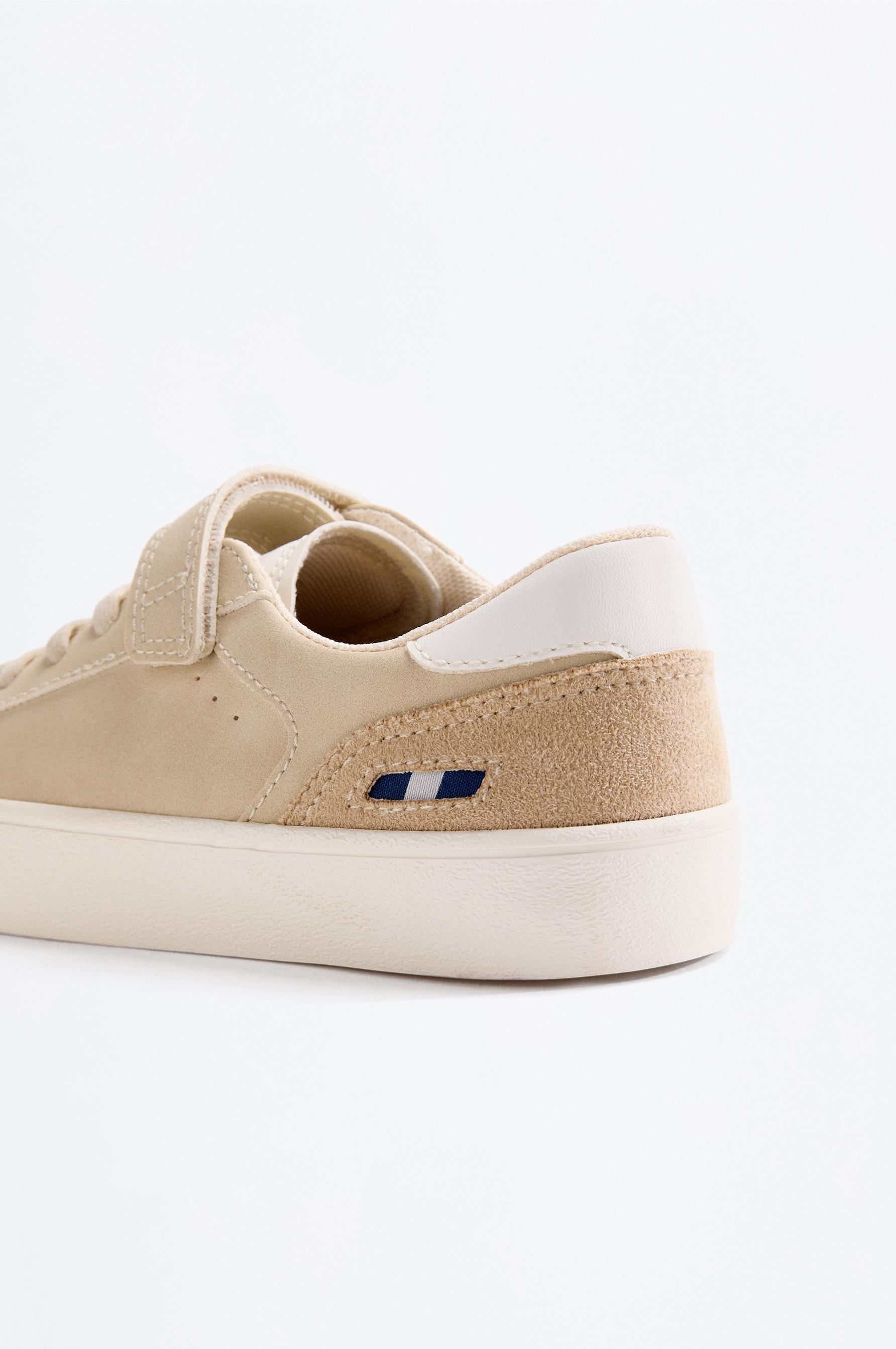 FLAG COMBINATION SNEAKER — BROWN