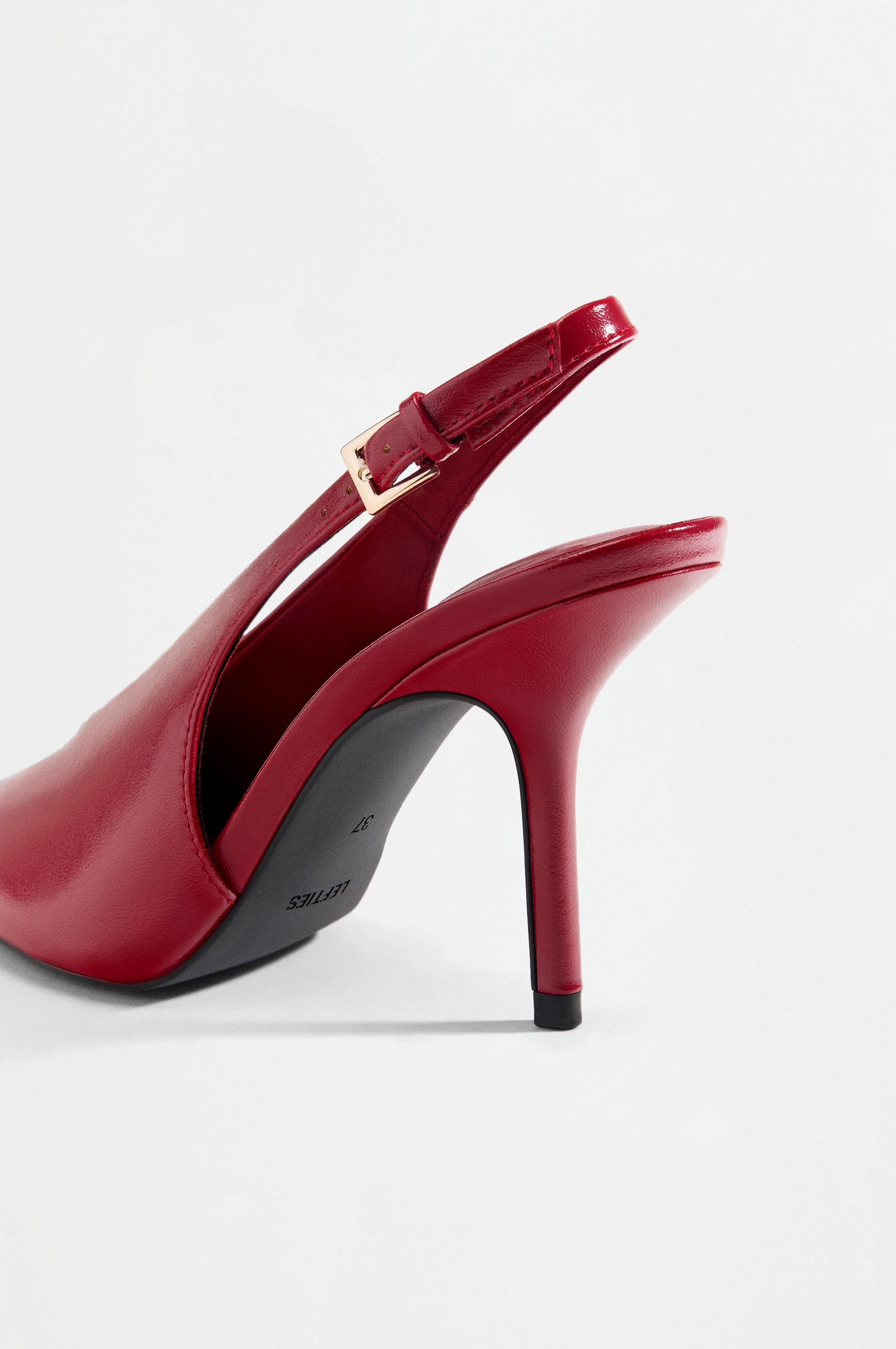 Slingback heel shoes — RED