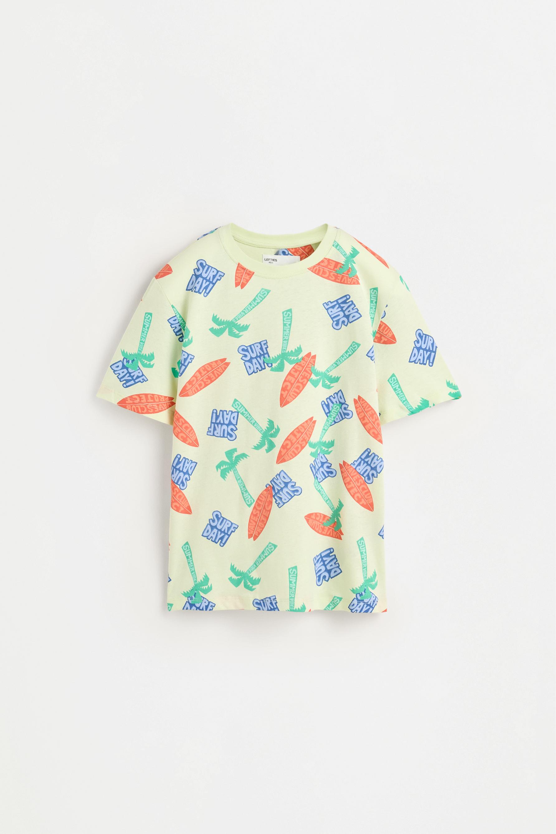 Short printed pyjamas — PASTEL GREEN